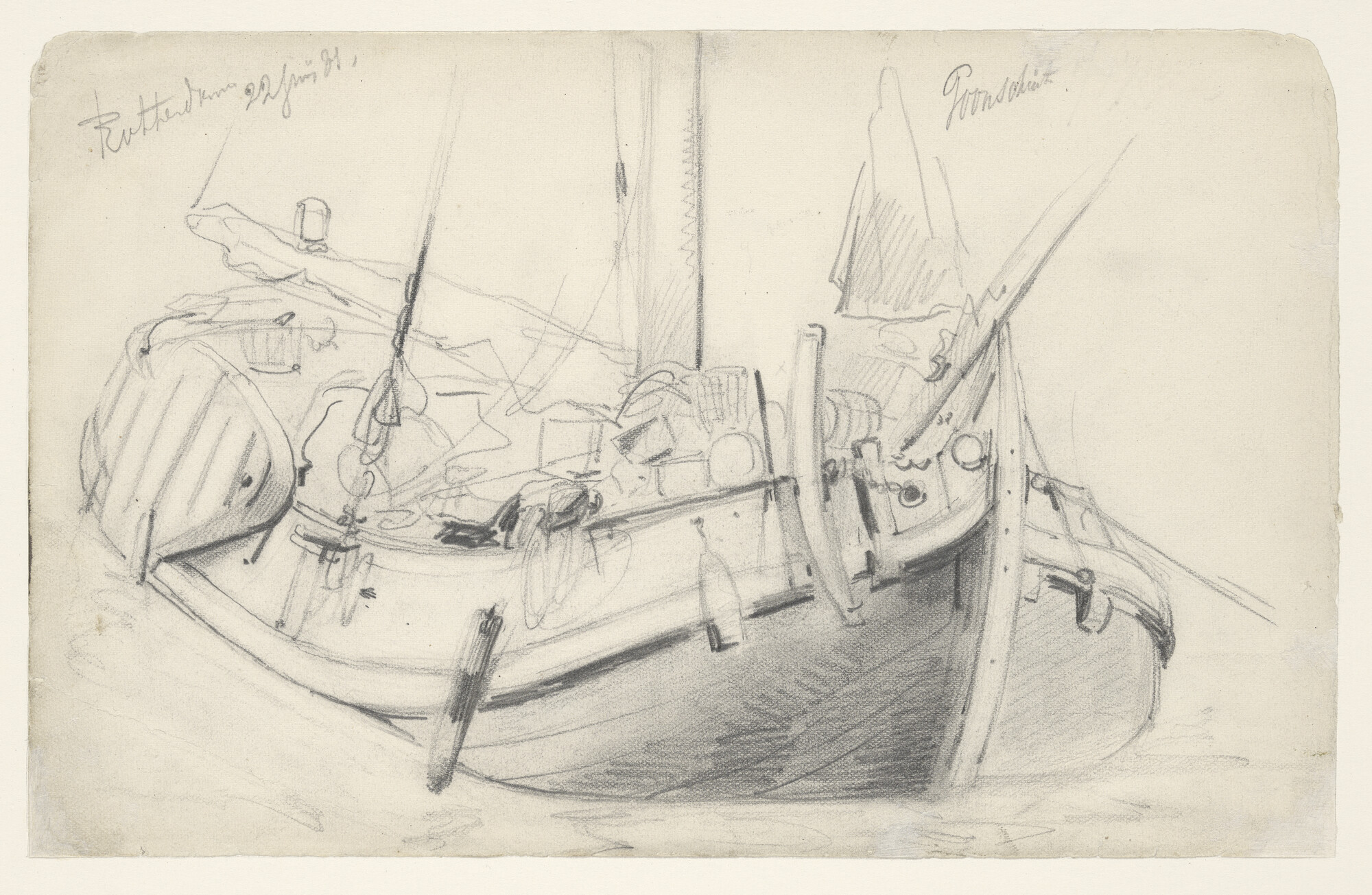 A.5579(06); Een poonschuit; tekening