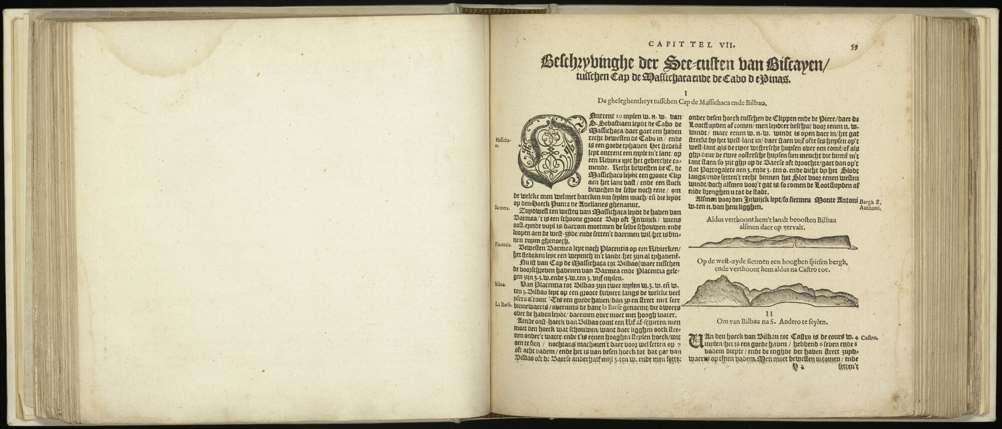 S.1496 [kaart 029]; Beschrijving en kustaanzicht van Noord-Spanje; kaart