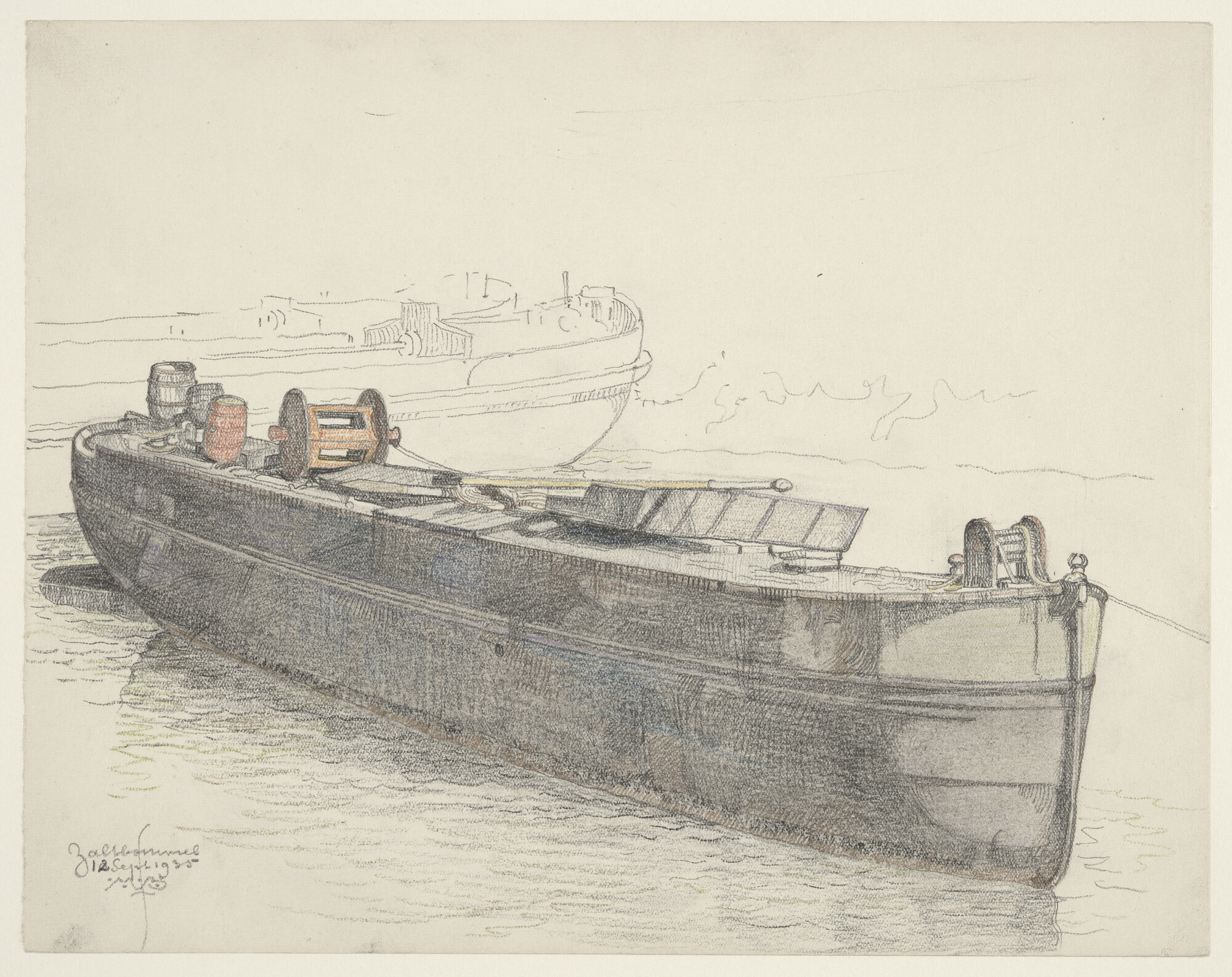 A.4894(20); Een kabellegger te Zaltbommel; tekening