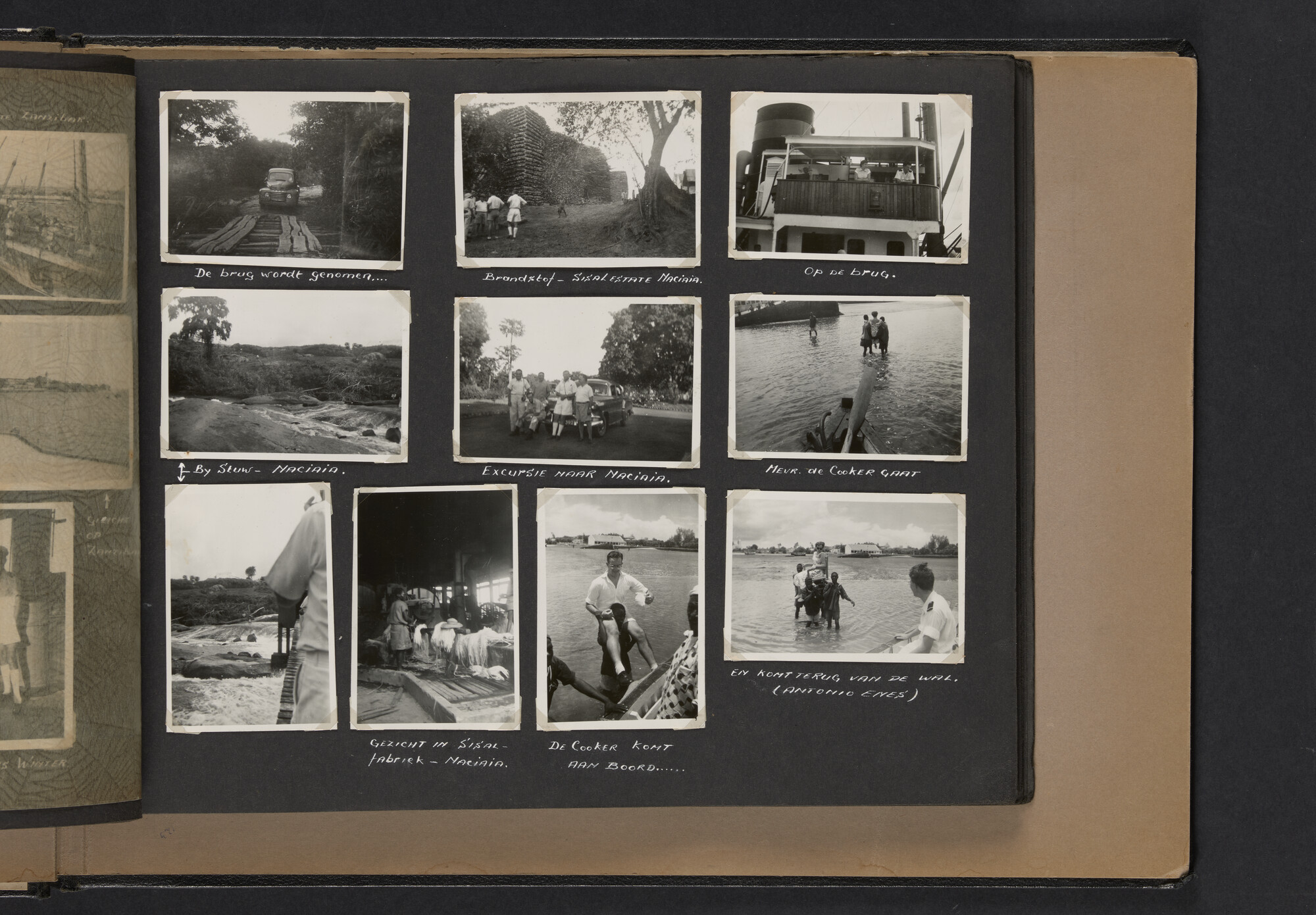 2021.0010; Fotoalbum van Joost Ossewaarde, radiotelegrafist, van reizen op diverse schepen van 1953 t/m 1958; fotoalbum