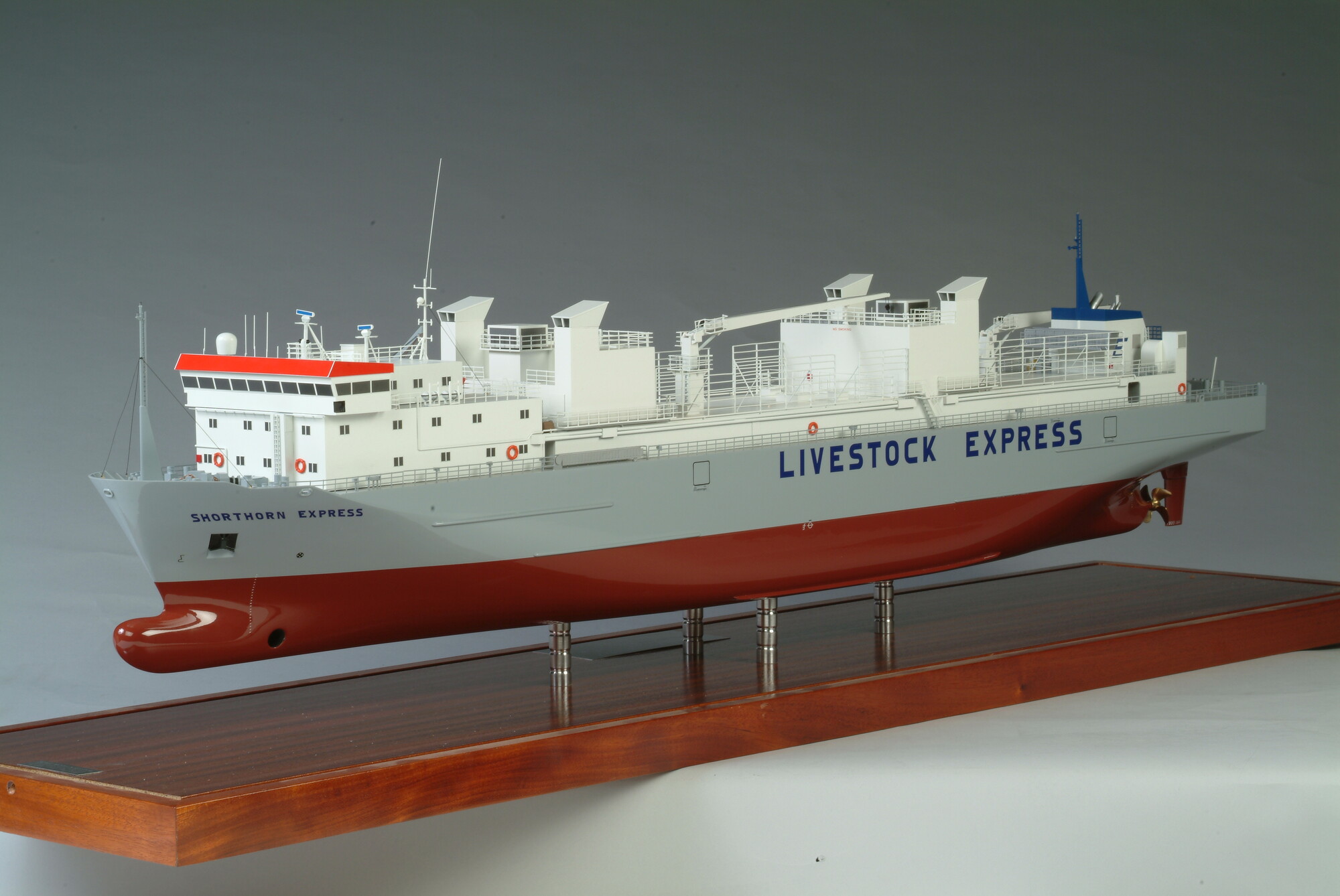 1999.0901; Model van het veetransportschip ms. Shorthorn Express; scheepsmodel
