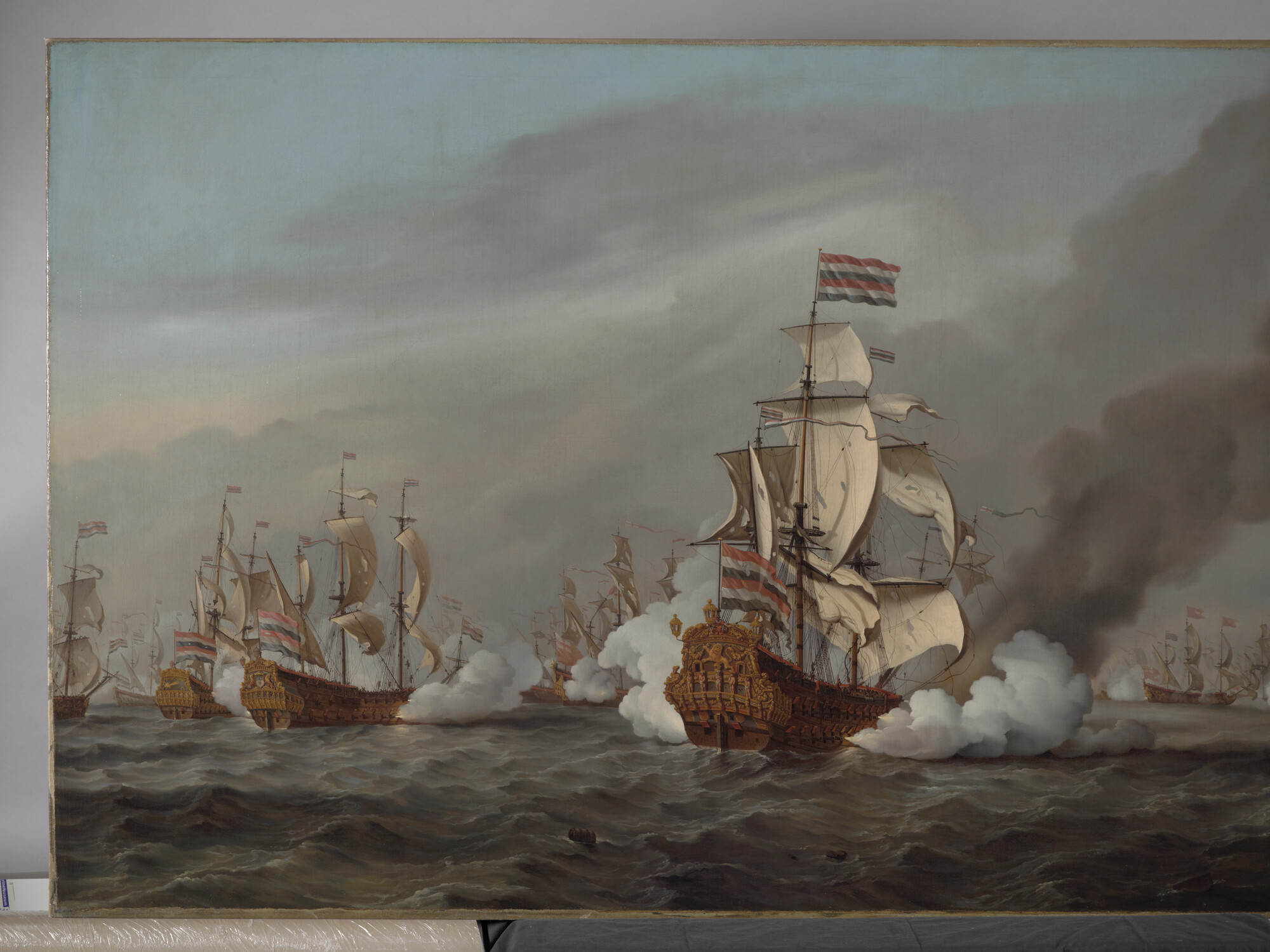 A.0291; De Zeeslag bij Kijkduin, 21 augustus 1673; schilderij