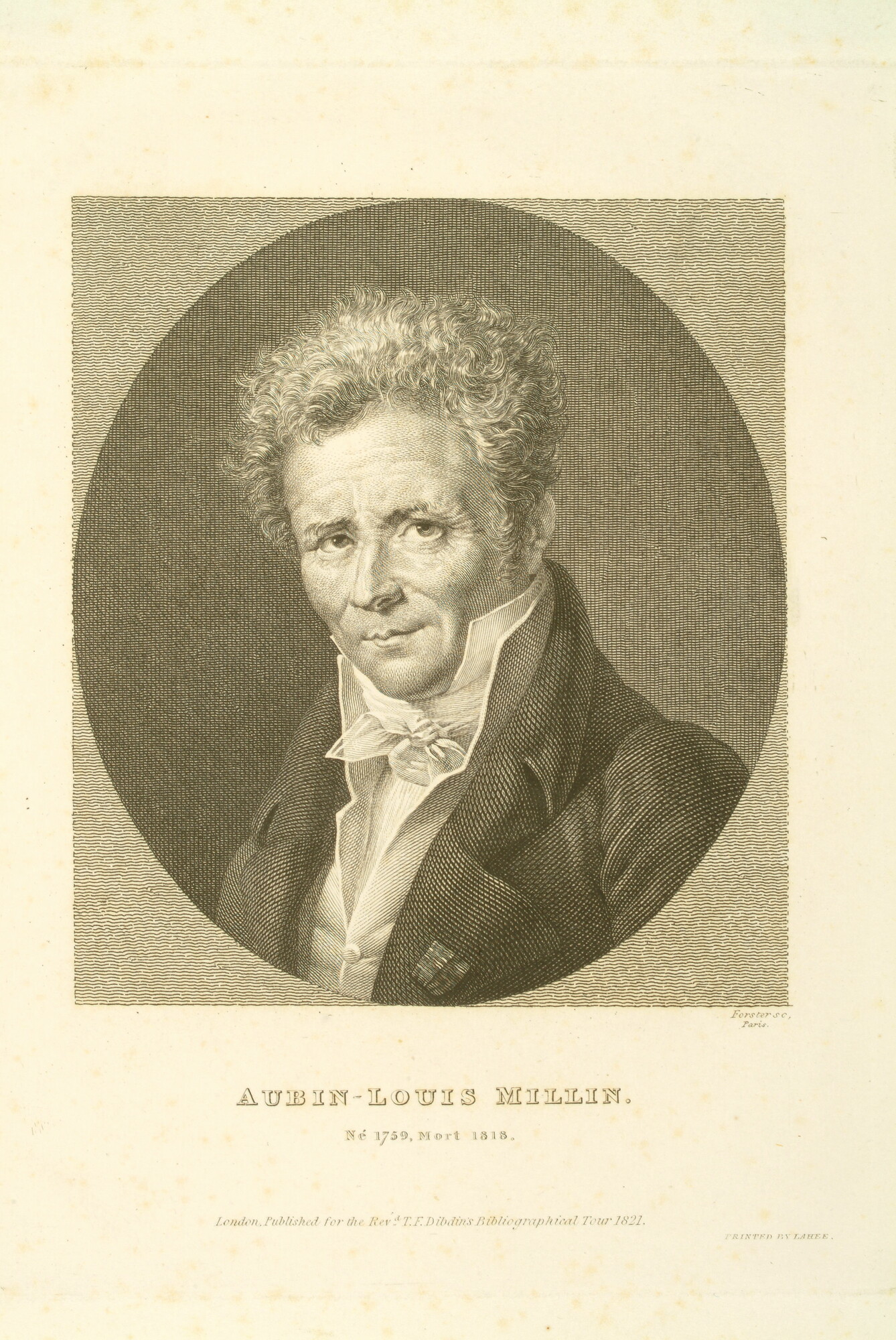 A.0075(164); Portret van Aubin Louis Millin; prent