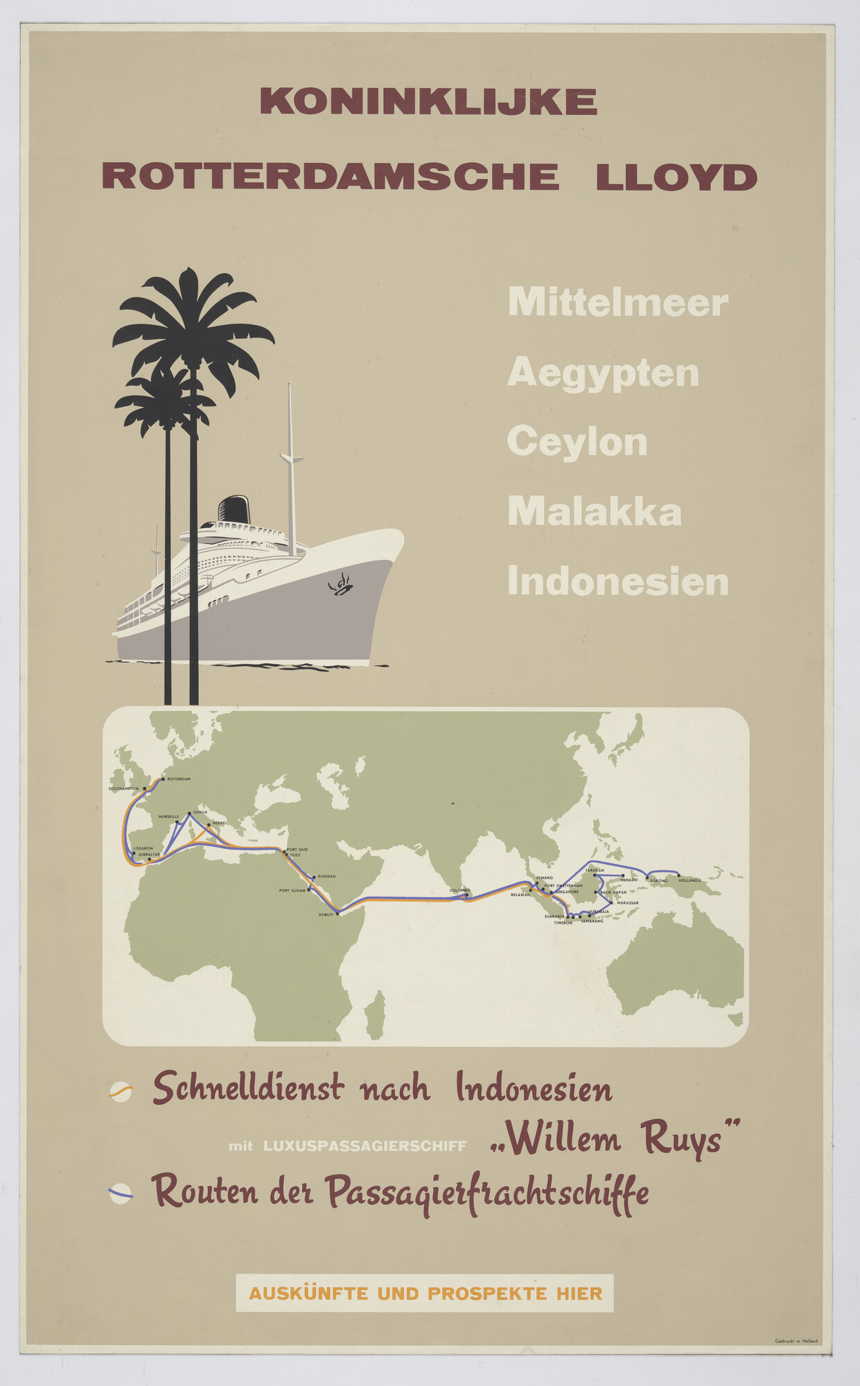 S.4294(07); Koninklijke Rotterdamsche Lloyd; affiche