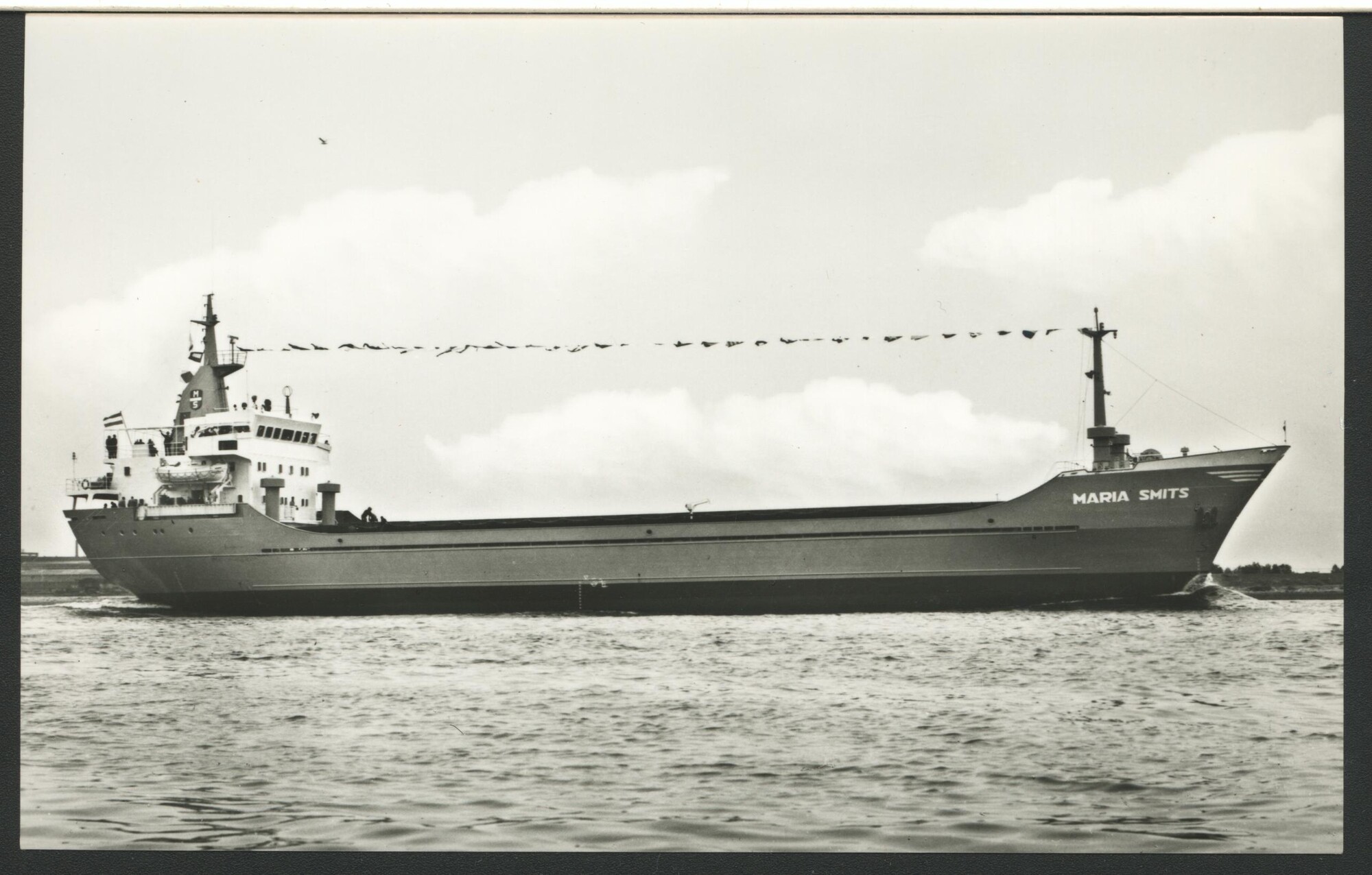 1993.6548; De coaster ms. 'Maria Smits' van de rederij Marinus Smits uit Rotterdam; prentbriefkaart