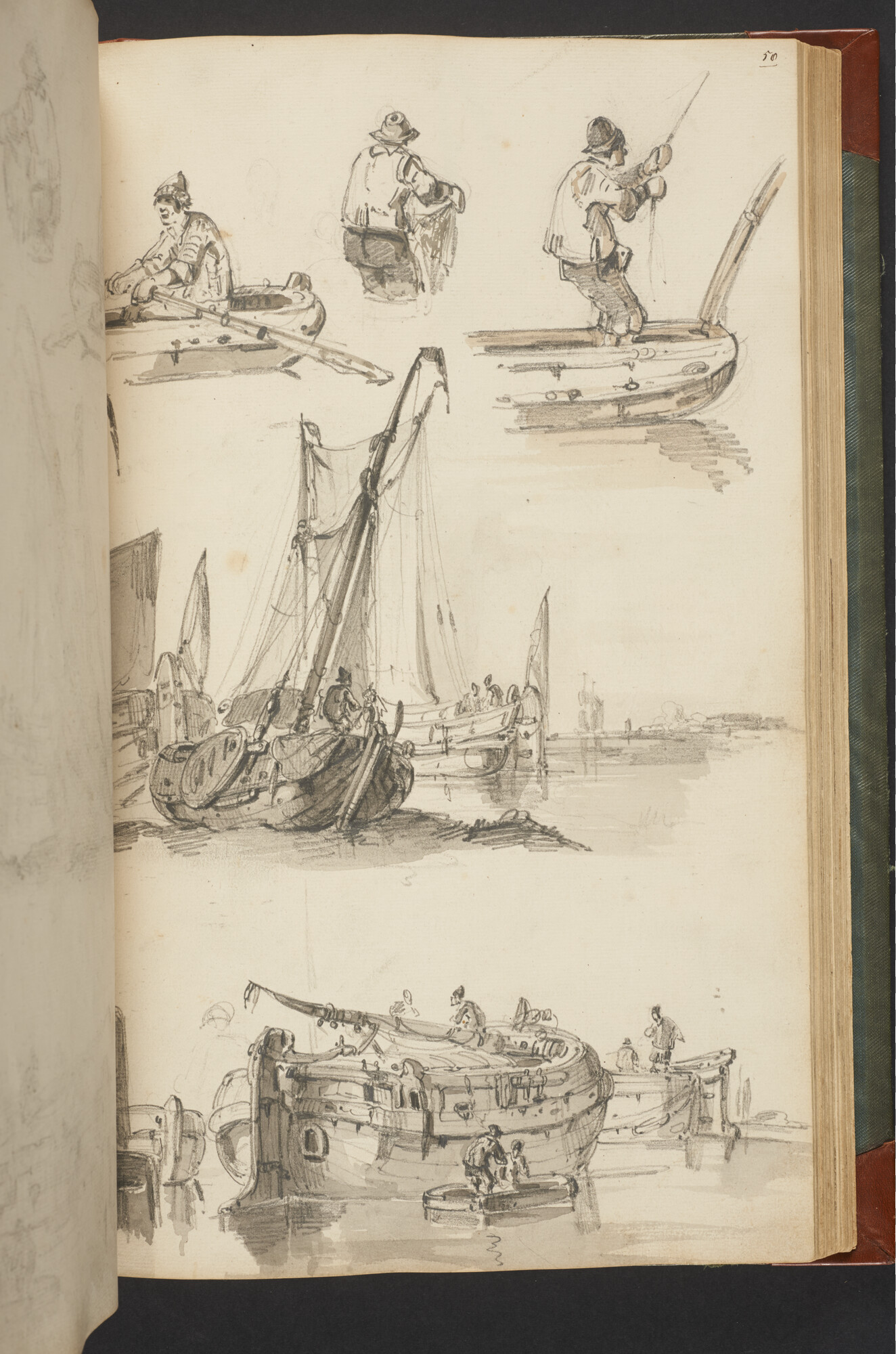 A.3222; Schetsboek met tekeningen door Albertus van Beest en Louis Meijer; schetsboek