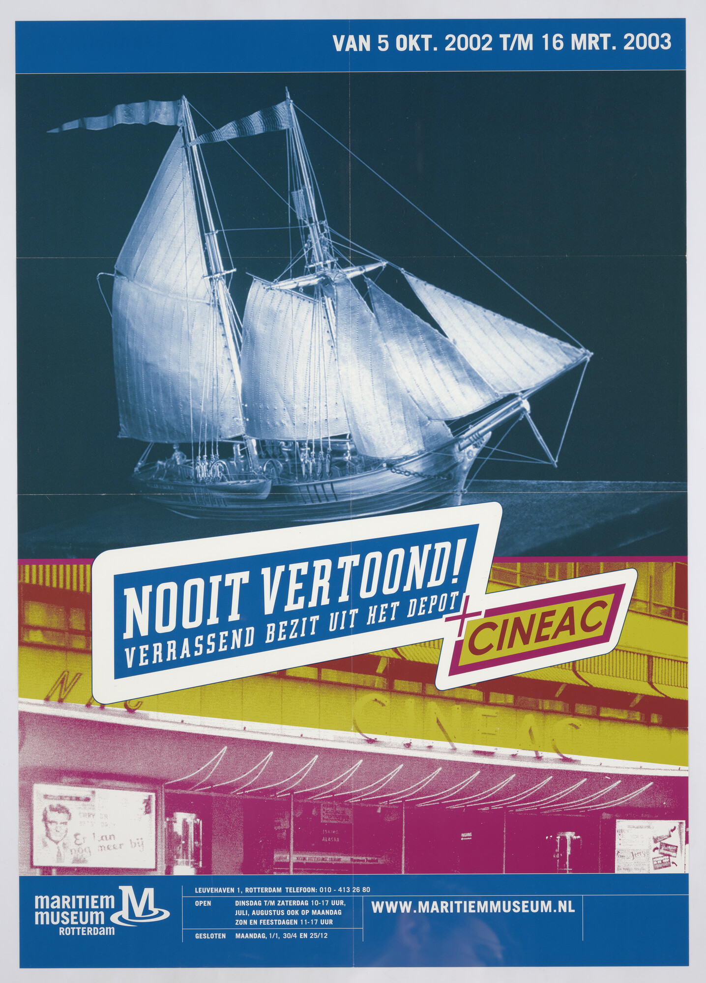 2002.0818; Affiche voor de tentoonstelling "Nooit Vertoond! Verrassend bezit uit het depot"; affiche