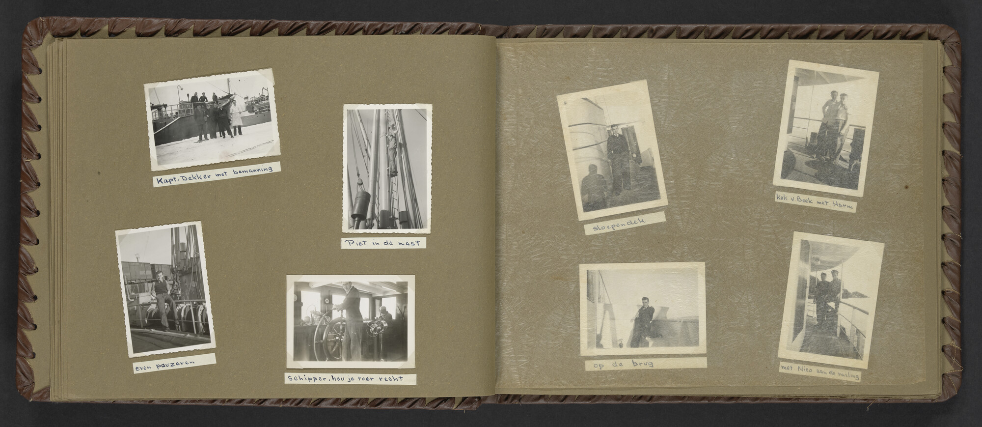 2024.0025; Fotoalbum van Hubrecht Timmerman over zijn koopvaardijtijd tussen 1950 en 1956; fotoalbum