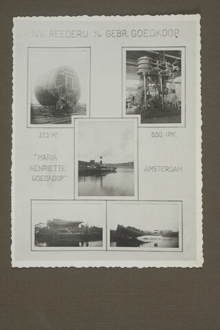 2001.1755; Omslag met vele foto's en knipsels van meest bergingsactiviteiten door Reederij v/h Gebroeders Goedkoop te Amsterdam in de periode 1929 / 1949; omslag