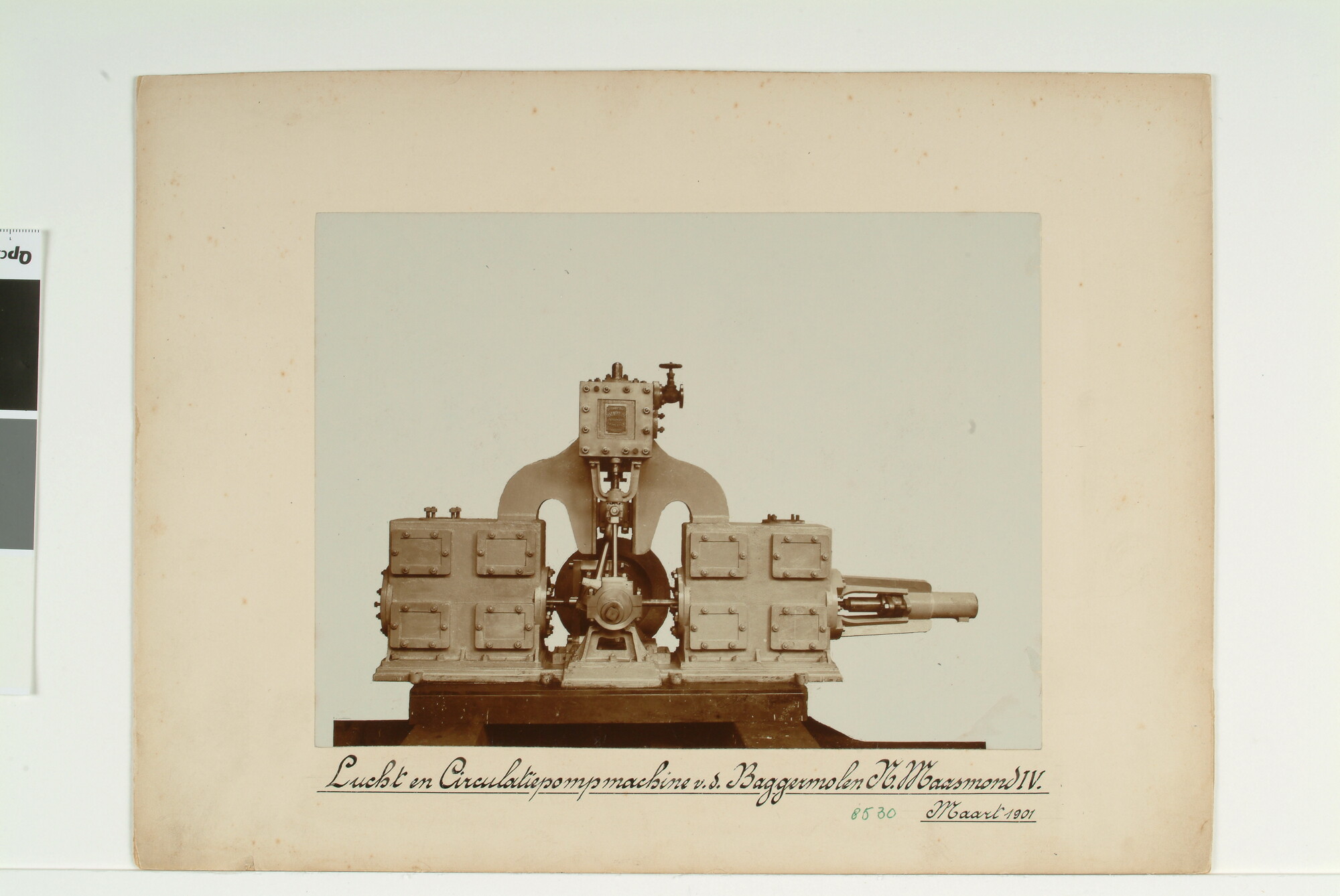 S.1156(06)301; Een lucht- en Circulatiepomp voor de baggermolen 'Maasmond IV ', maart 1901; foto