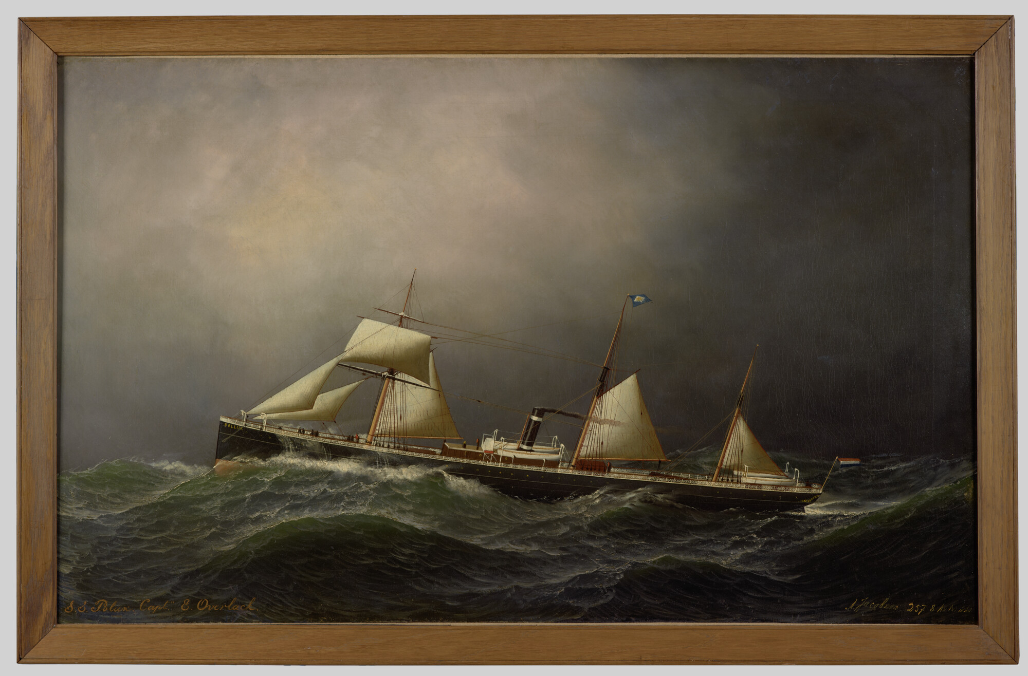 A.1537(01); Het ss. Pollux van de Koninklijke Nederlandsche Stoomboot Maatschappij; schilderij