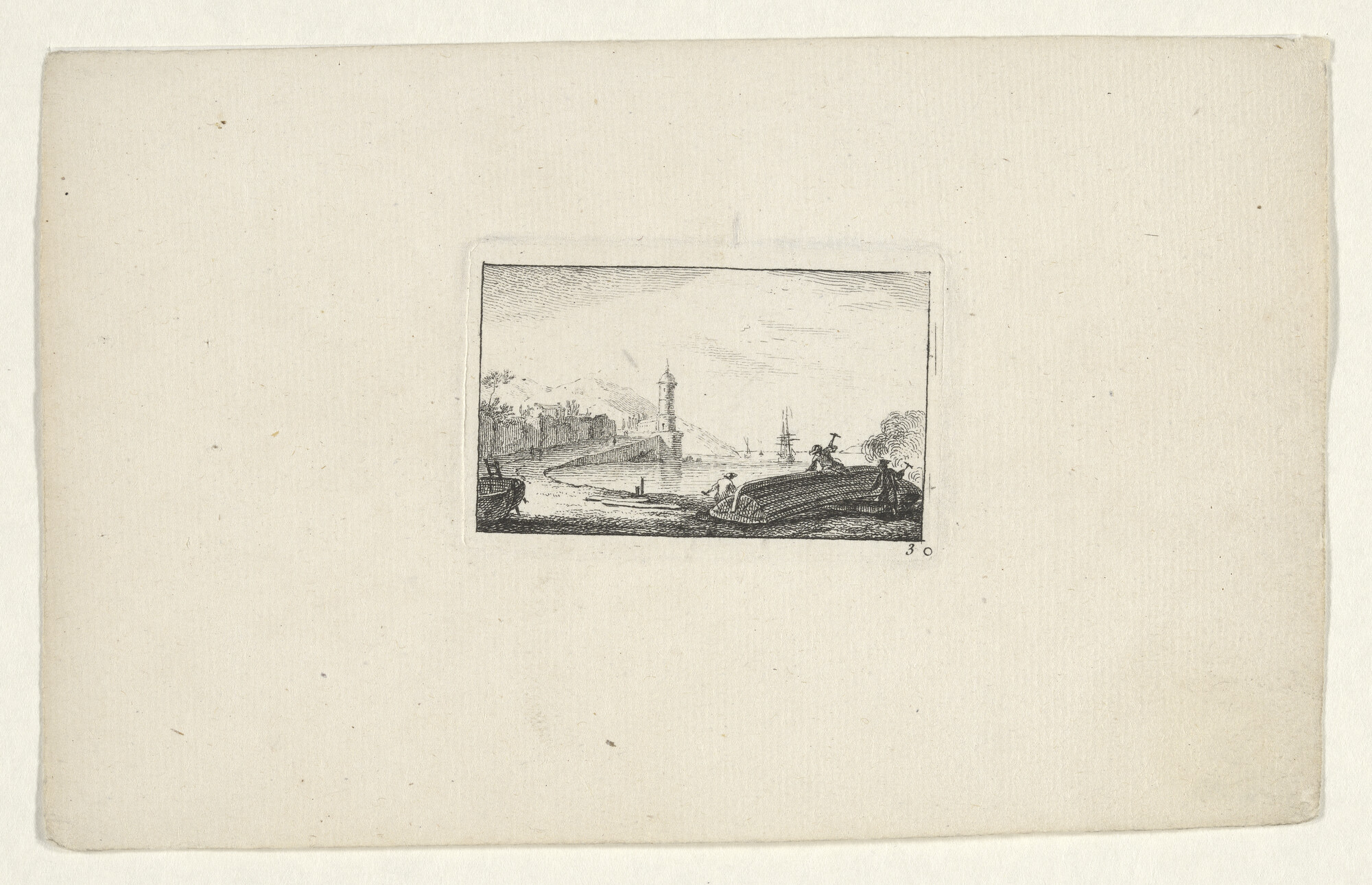 A.0132(02)12-03; Uit de serie 'Diverses manoeuvres des V.aux', Cahier VI, nummer 3; prent