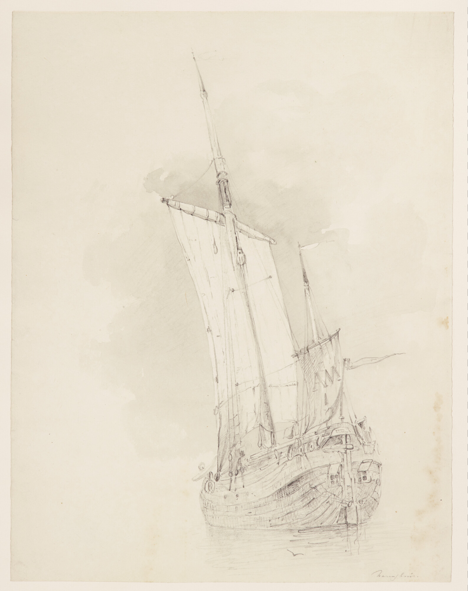 A.0151(123); De haringbuis 'AM 1'; tekening