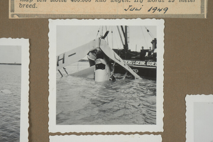 2001.1755; Omslag met vele foto's en knipsels van meest bergingsactiviteiten door Reederij v/h Gebroeders Goedkoop te Amsterdam in de periode 1929 / 1949; omslag