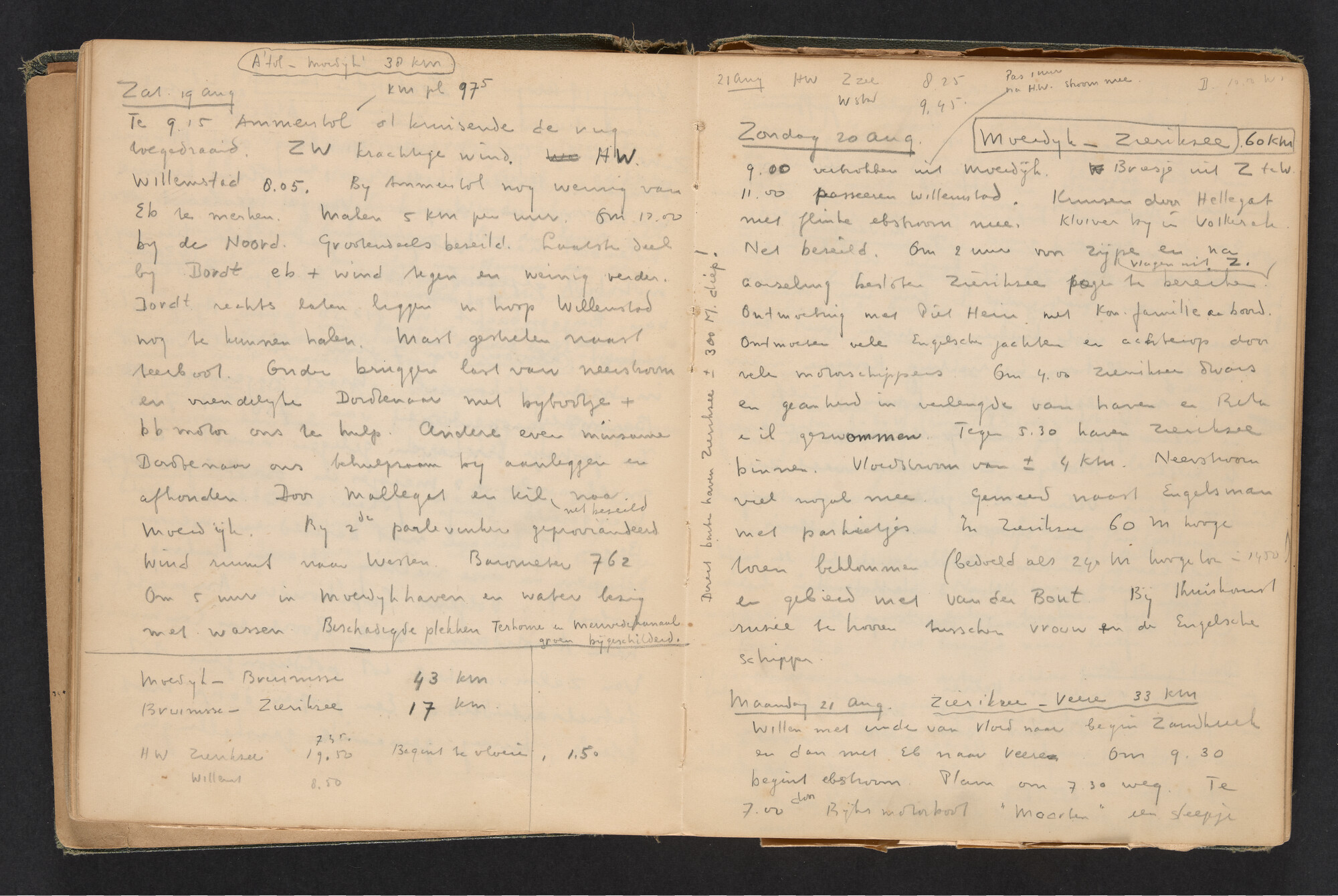 2017.0790; Logboek c.q. fotoalbum van reizen met zeeschouw Grutto in Nederland, 1949-1951; logboek