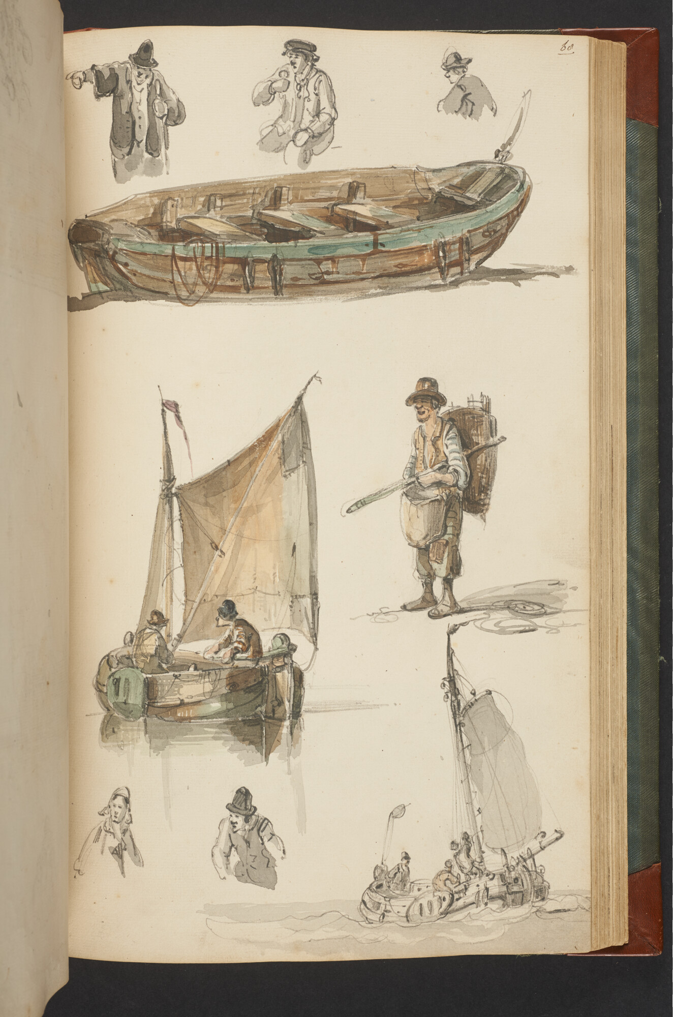 A.3222; Schetsboek met tekeningen door Albertus van Beest en Louis Meijer; schetsboek