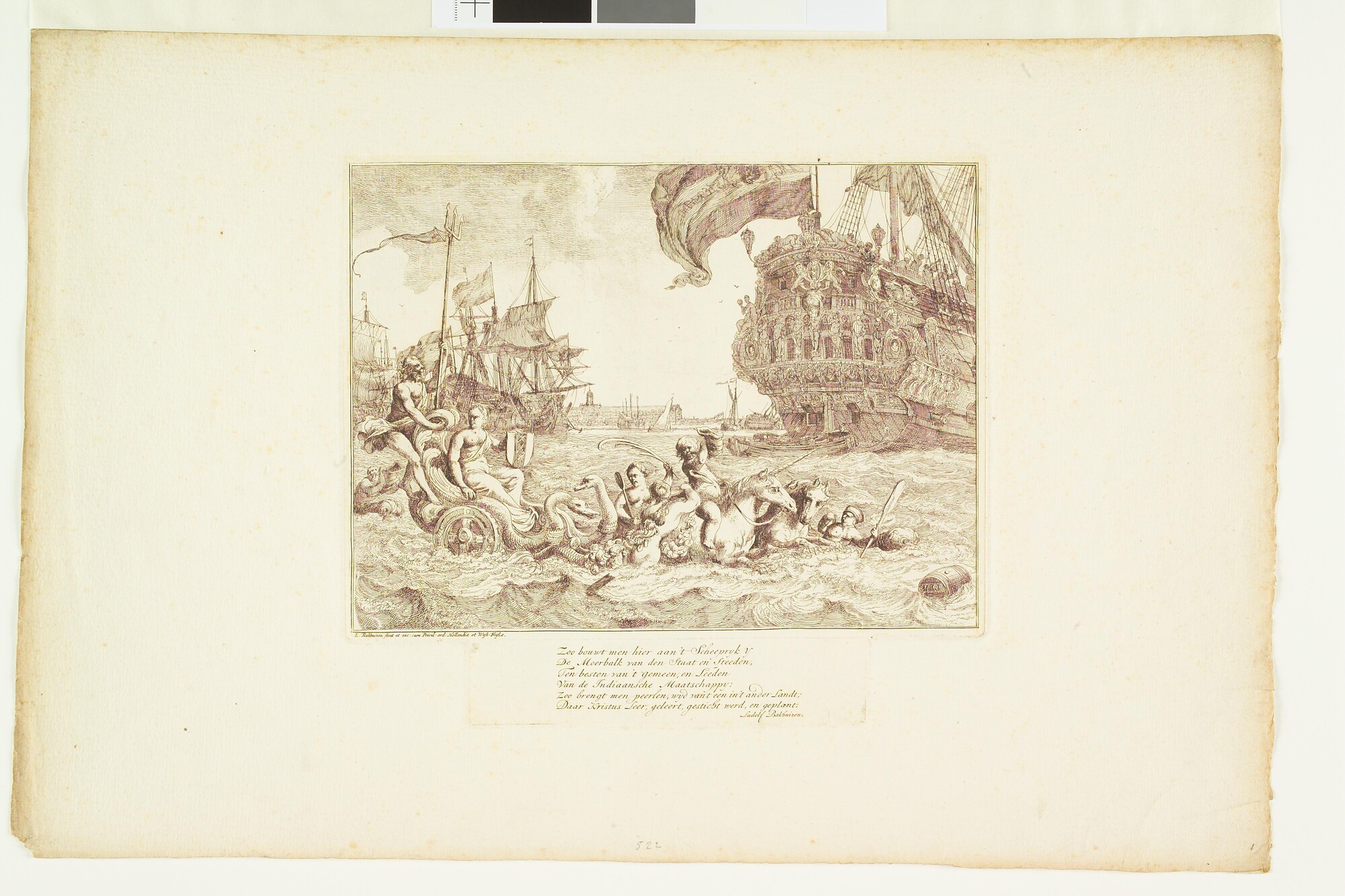A.0145(166)04; Allegorie op de maritieme macht van Amsterdam; prent