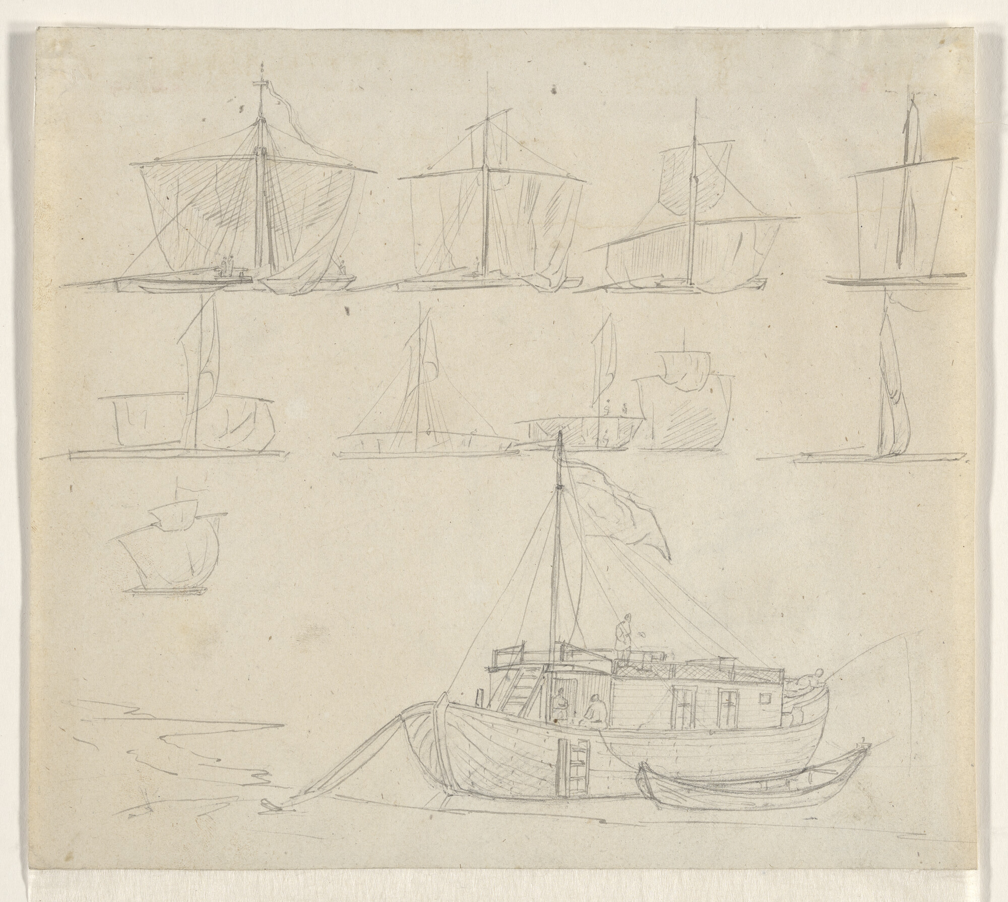 A.2330(21); Tekening van een Russisch rivierschip; tekening