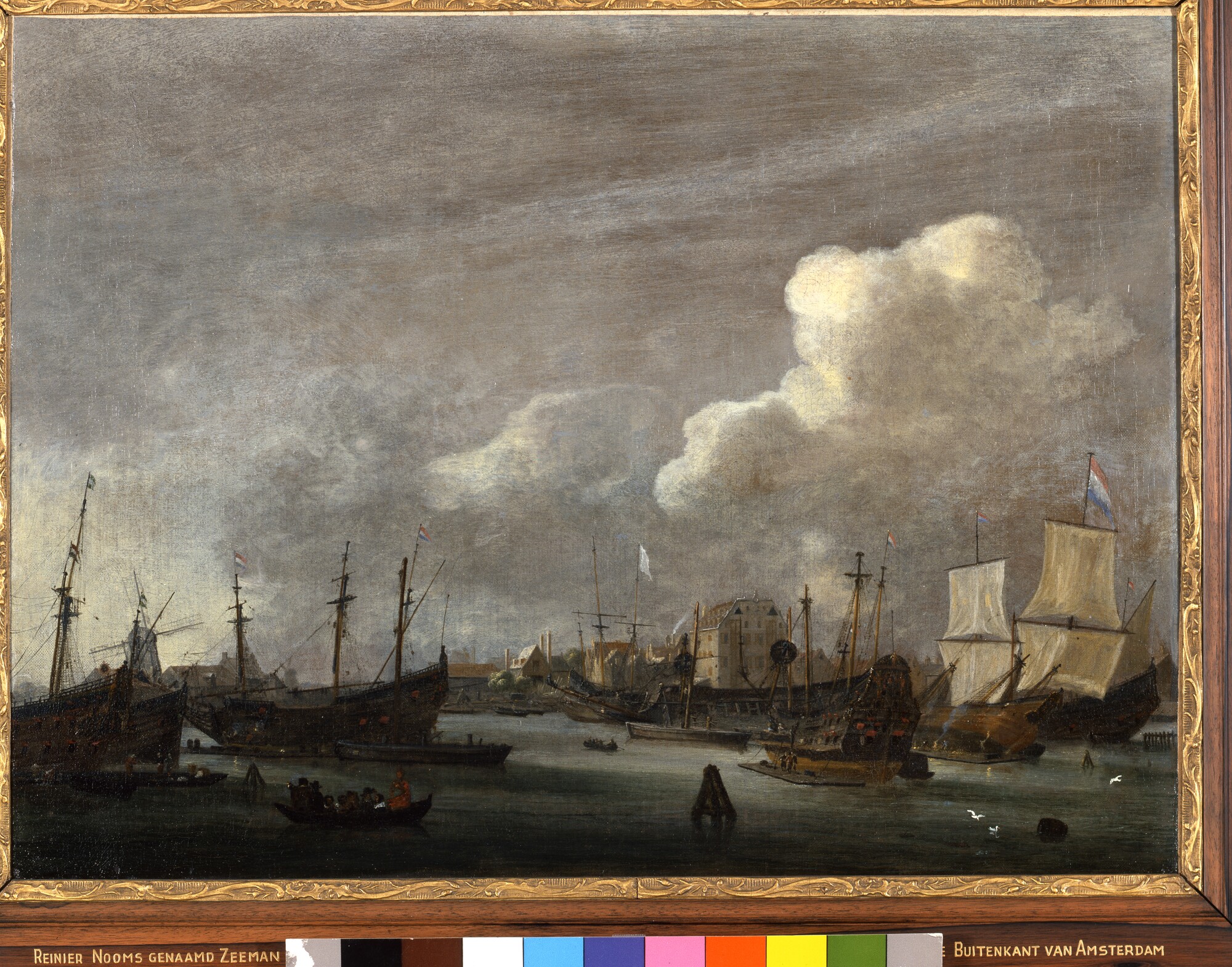 A.0076(01); De Buitenkant te Amsterdam, gezien vanaf het IJ; schilderij