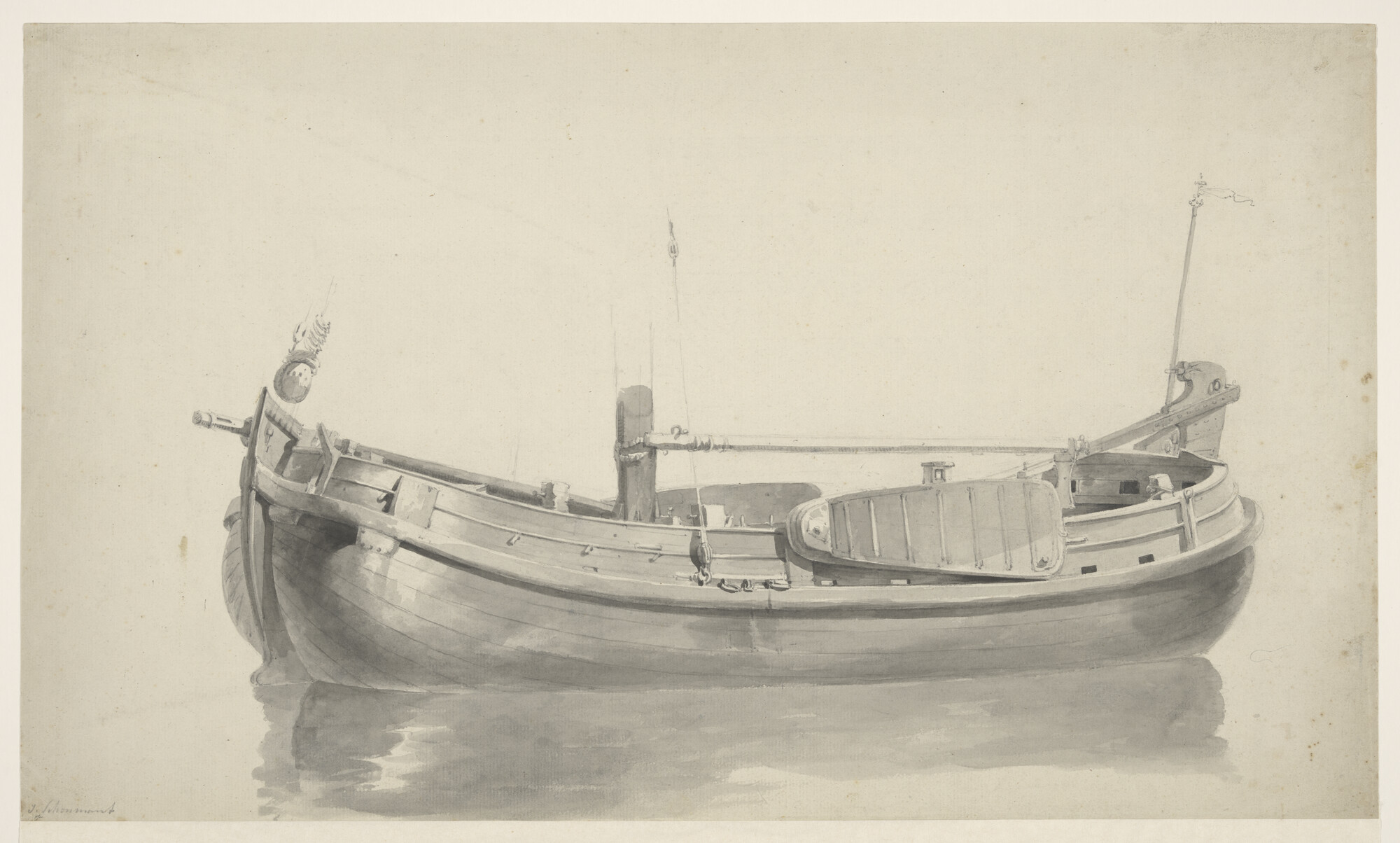 A.0149(0380); Een Zwartewaalse gaffelaar; tekening