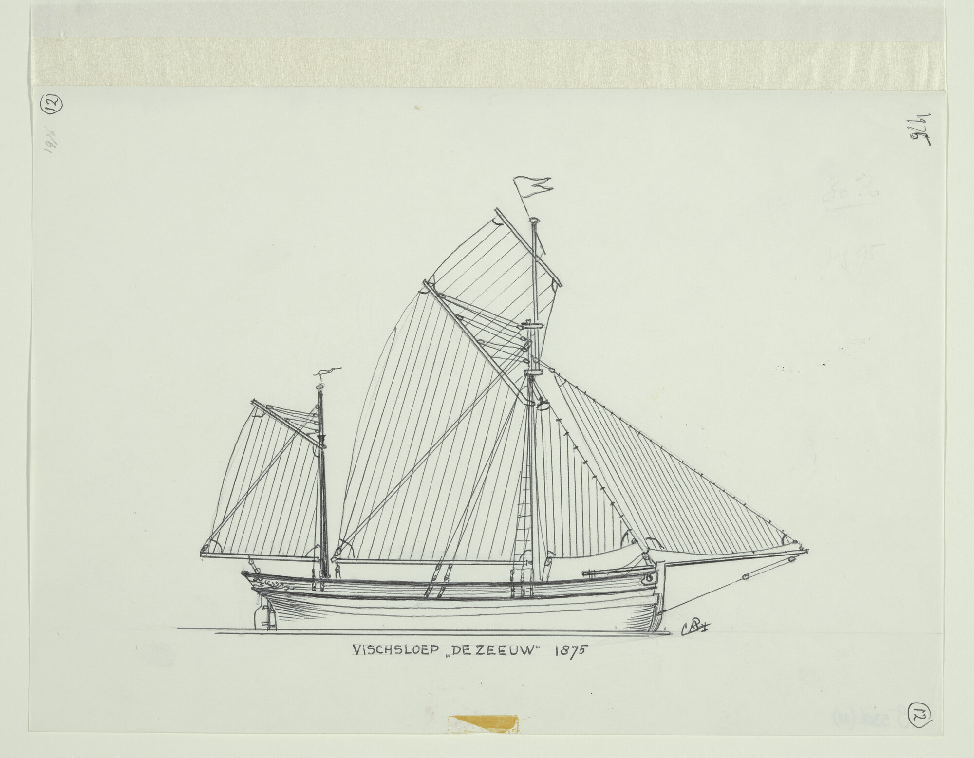 S.5306(22); Vignet bij een artikel in het Maritiem Journaal, jaargang 1976; tekening