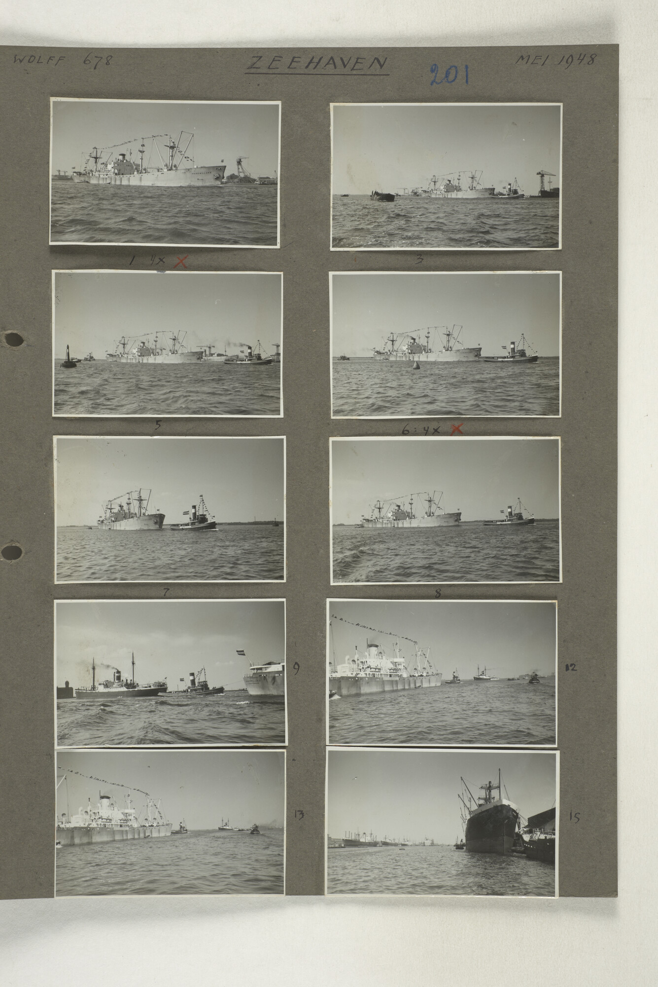 1998.2180; Omslag met een grote hoeveelheid proef foto's gemaakt in opdracht van de Gemeente Handelsinrichtingen in Amsterdam en de Koninklijke Hollandsche Lloyd te Amsterdam.; omslag