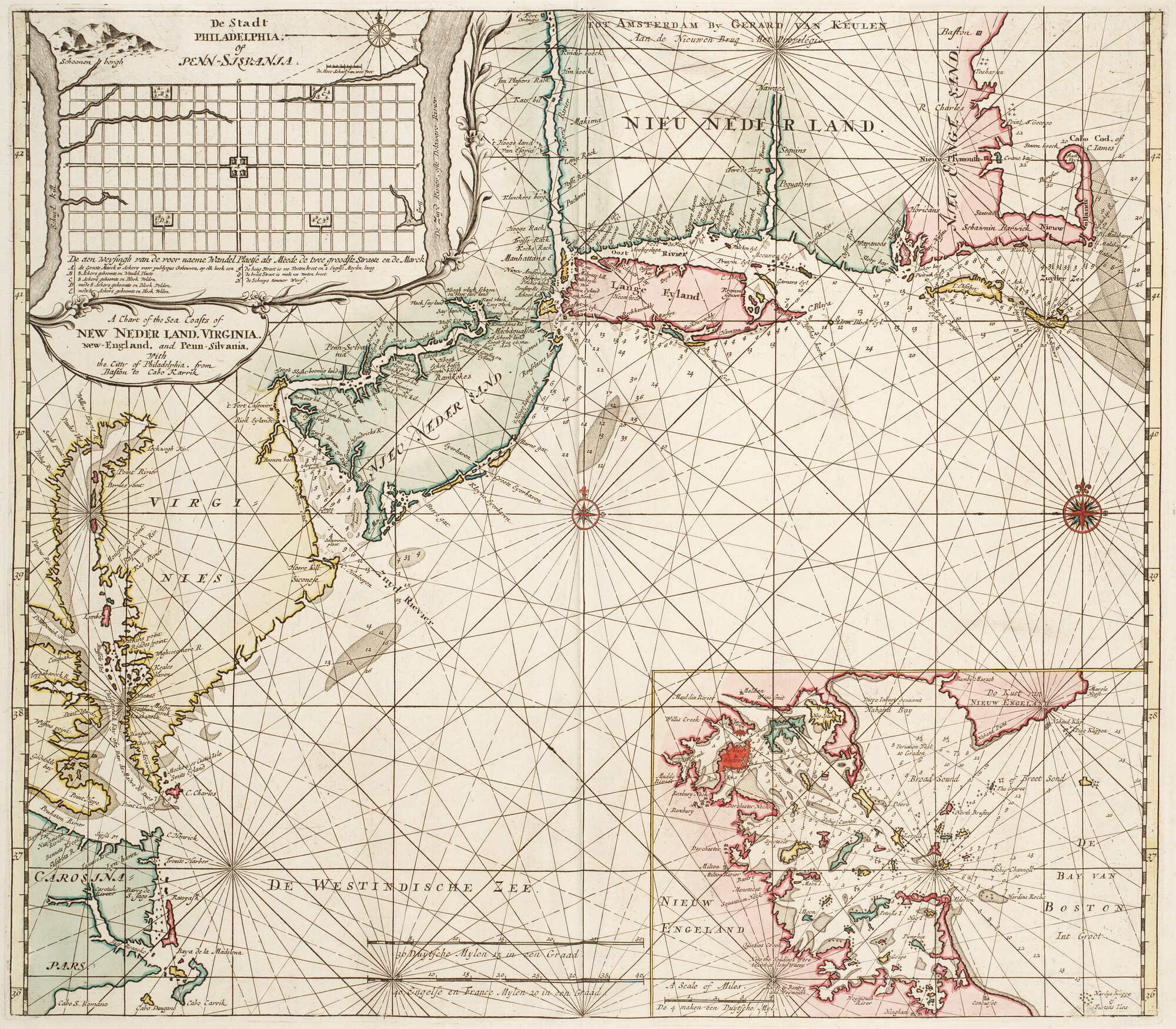 B.0032(109)2 [kaart 152]; Zeekaart van een gedeelte van de oostkust van de Verenigde Staten van Kaap Romain tot Kaap Cod; zeekaart