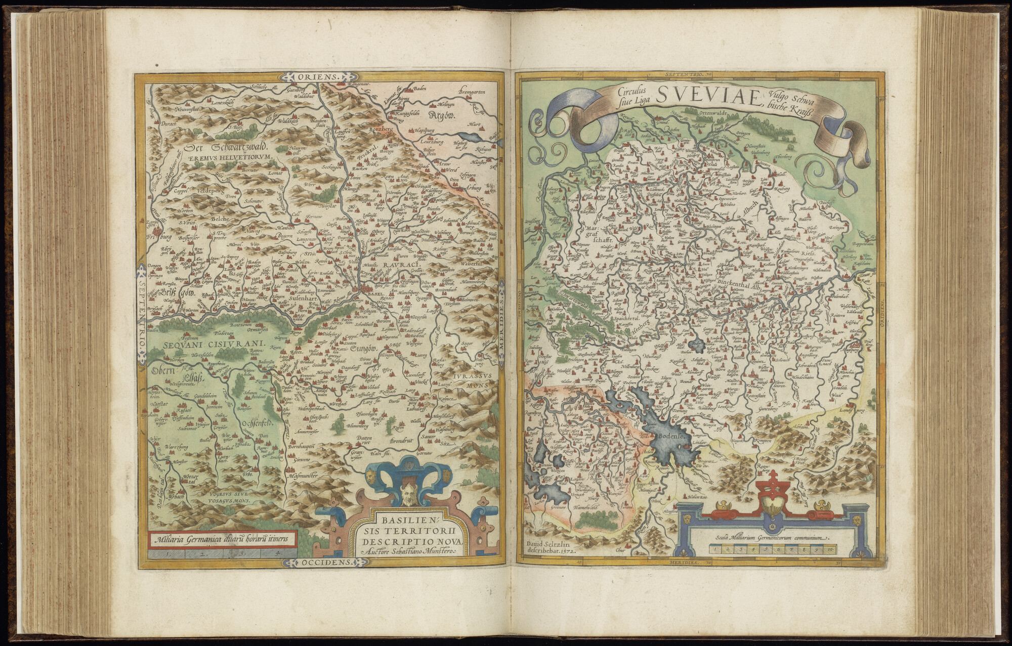 A.0145(042) [kaart 057]; Kaart van Zuidwest-Duitsland en Noord-Zwitserland en kaart van Zuidwest-Duitsland; kaart