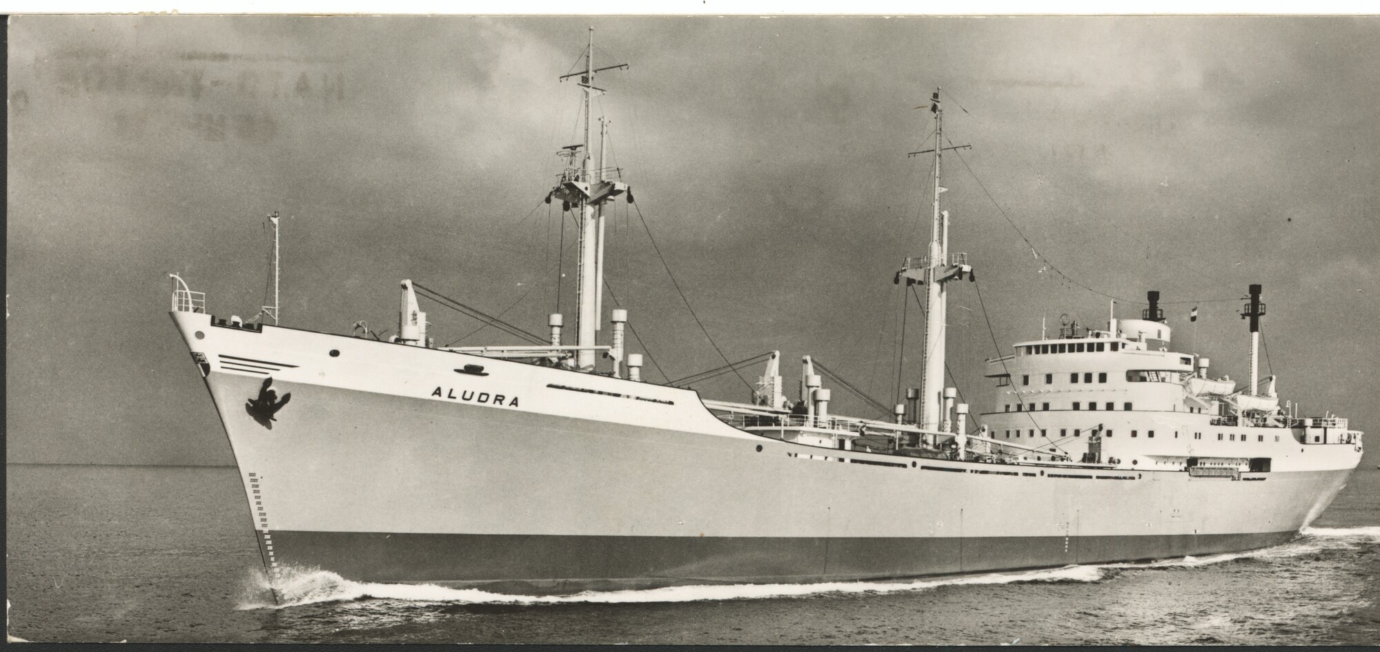 A.4426(02); Het vrachtschip ms. 'Aludra' van Van Nievelt Goudriaan & Co; prentbriefkaart