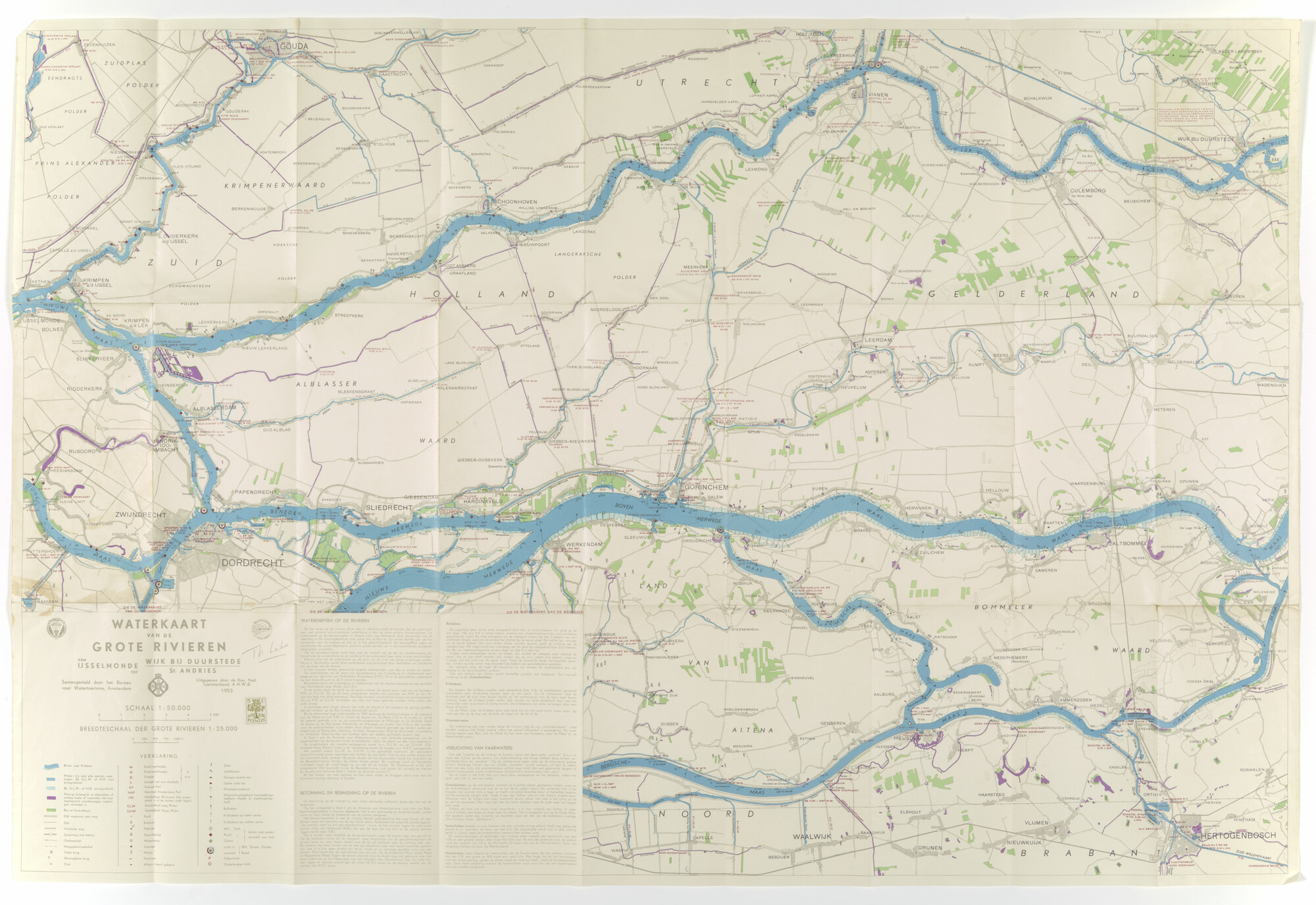 2015.3028; Waterkaart van de Grote Rivieren; kaart