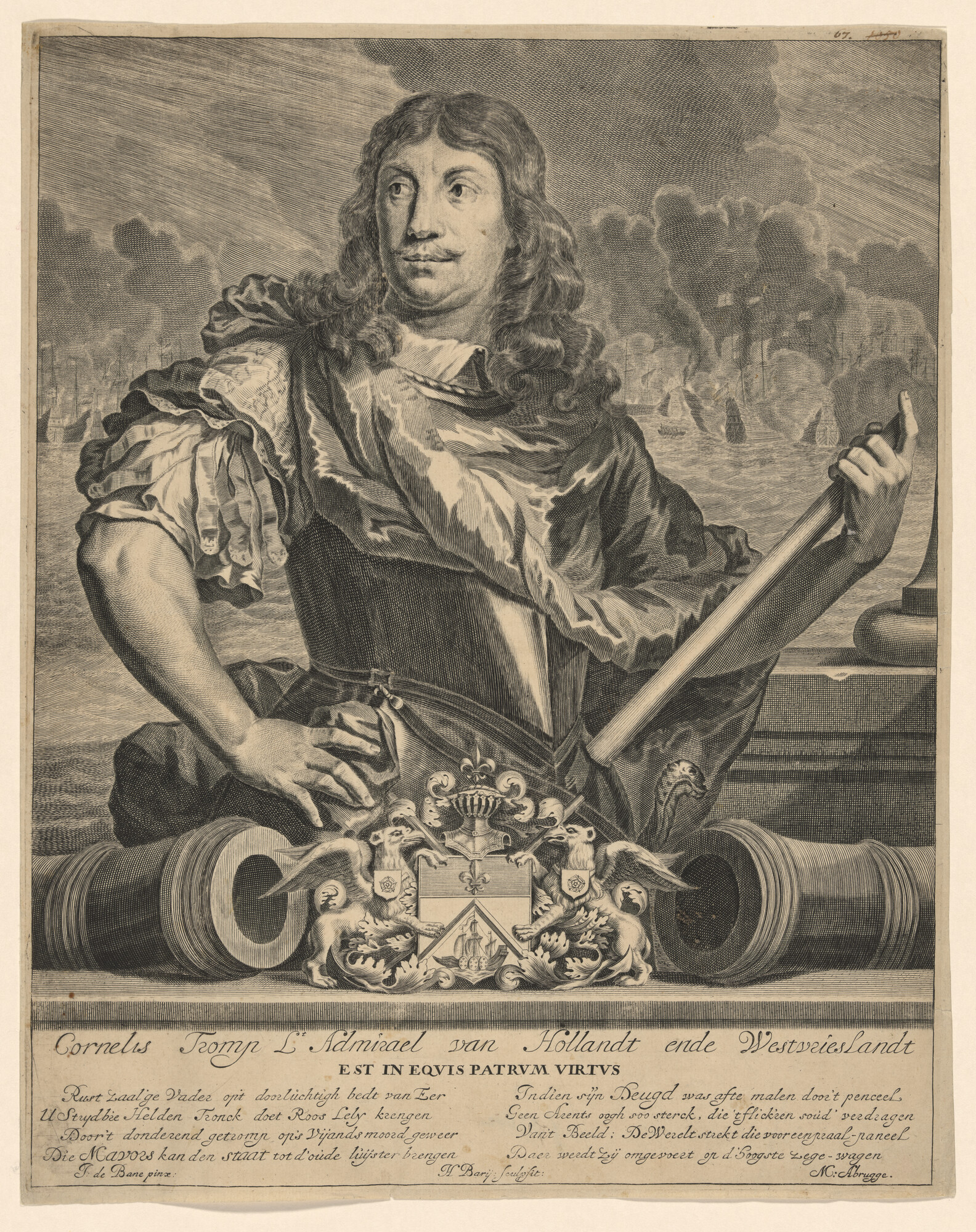 A.2245(01); Portret van Cornelis Tromp, luitenant-admiraal van Holland; prent