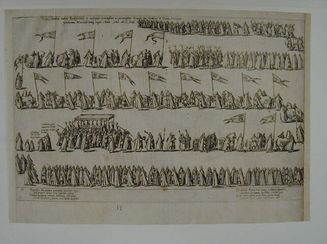 A.0145(027)382; Begrafenisstoet van de Deense koning Frederik II te Roskilde, 5 juni 1588; prent