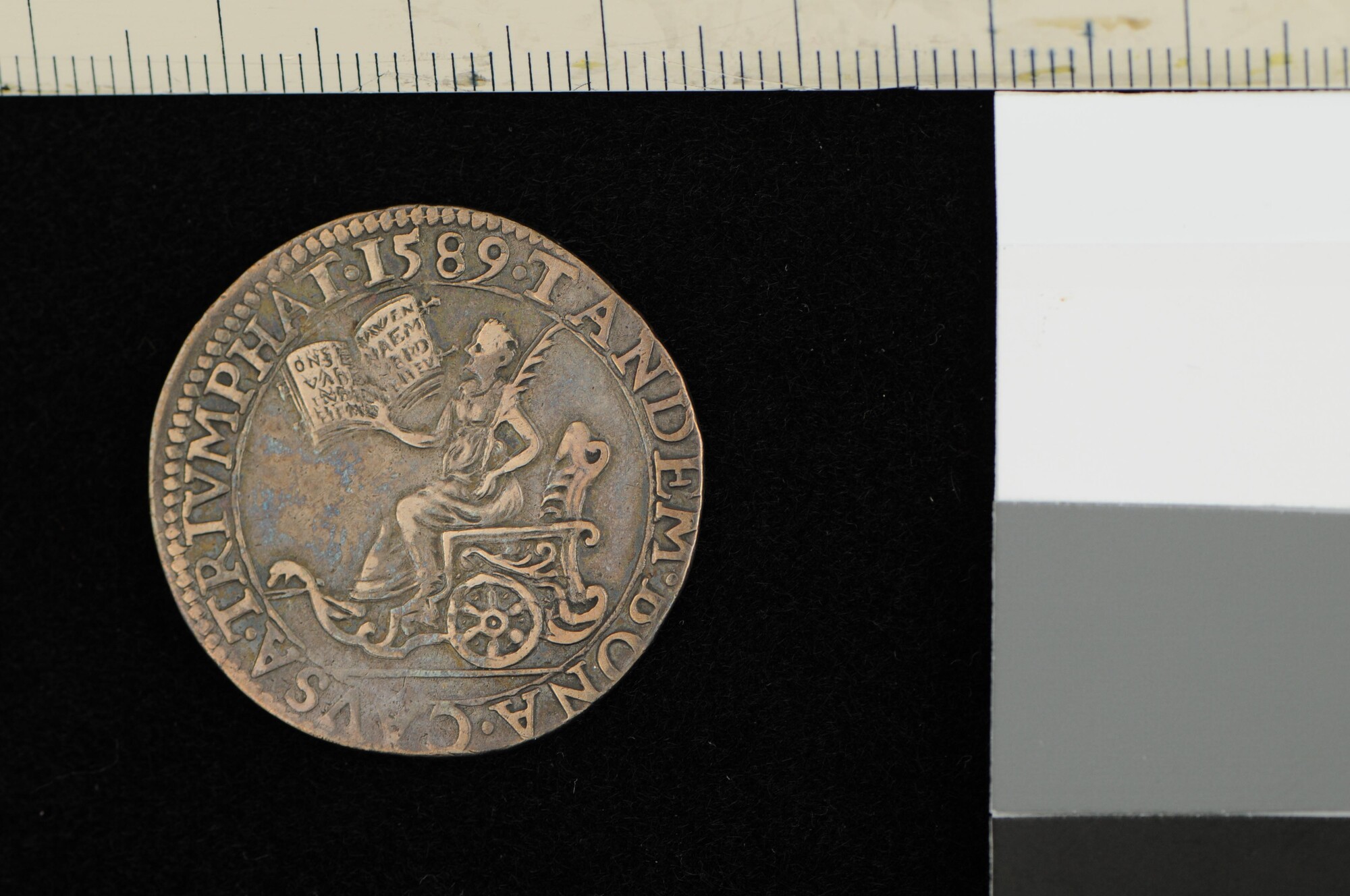 A.0023(033); Rekenpenning op de overwinning op de onoverwinnelijke vloot, 1589; jeton