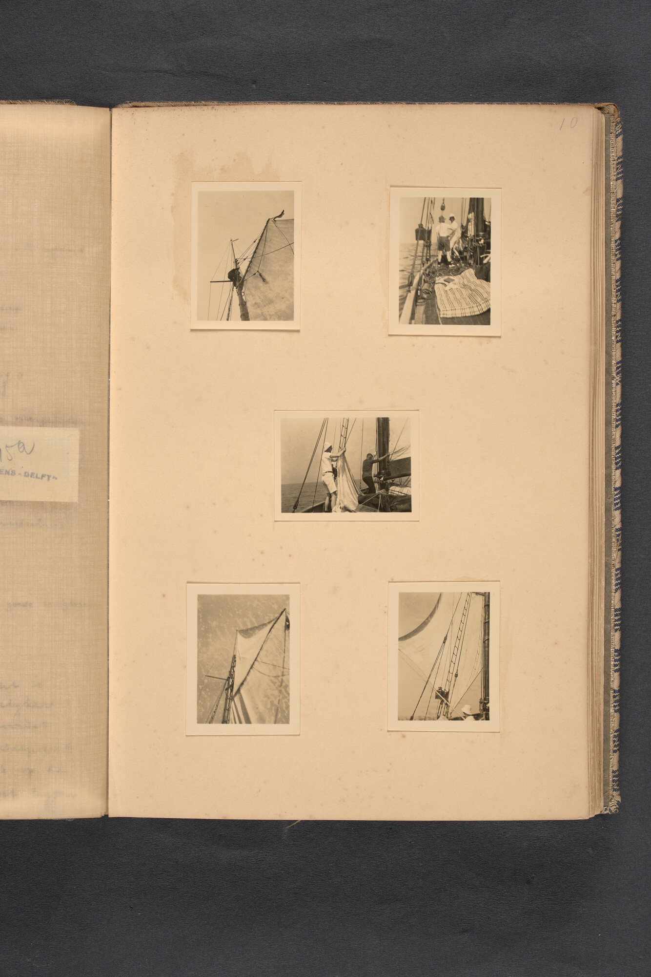 2017.0789; Logboek c.q. fotoalbum van een reis met zeilkotter Bellatrix naar Denemarken, 1937; logboek