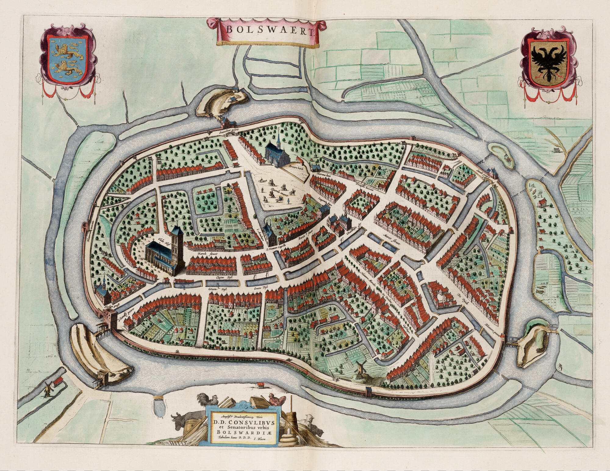 S.1034(15) [kaart 063]; Kaart van Bolsward; landkaart