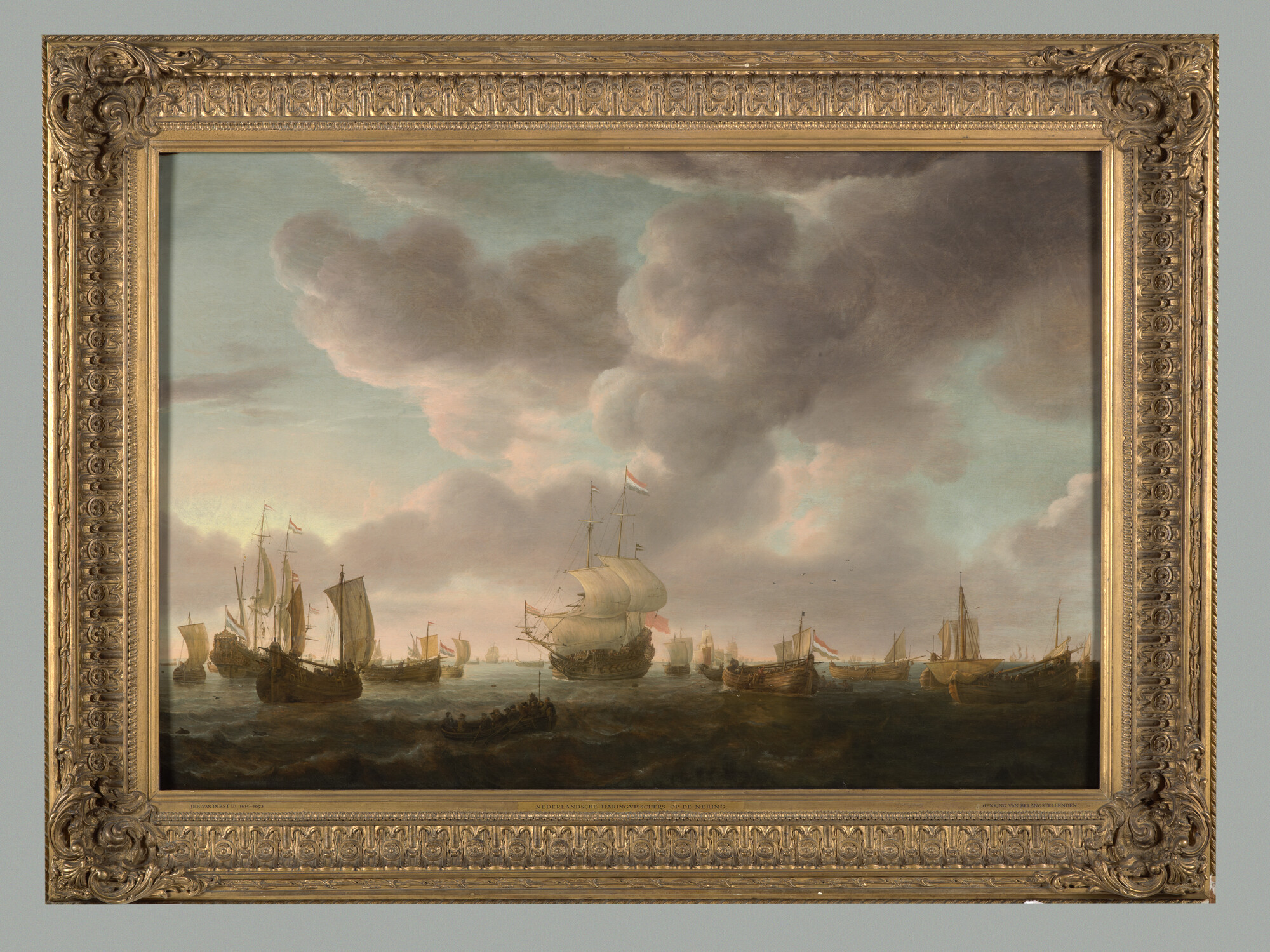 S.2555; Haringbuizen aan de vleet; schilderij