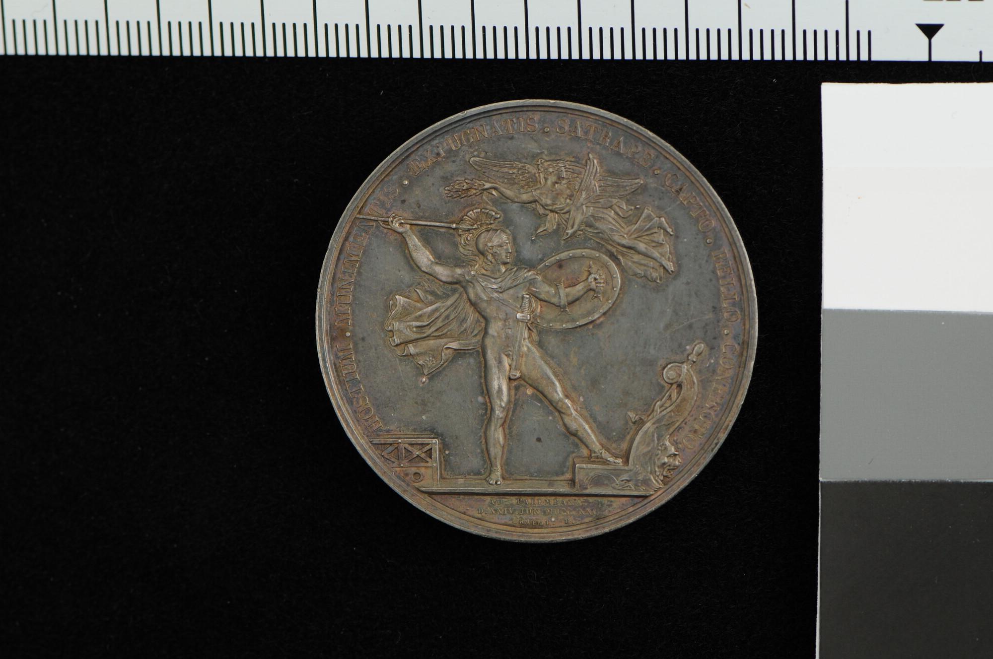 A.0041(13); Penning op de verovering van Palembang door Nederlandse troepen, 1821; penning