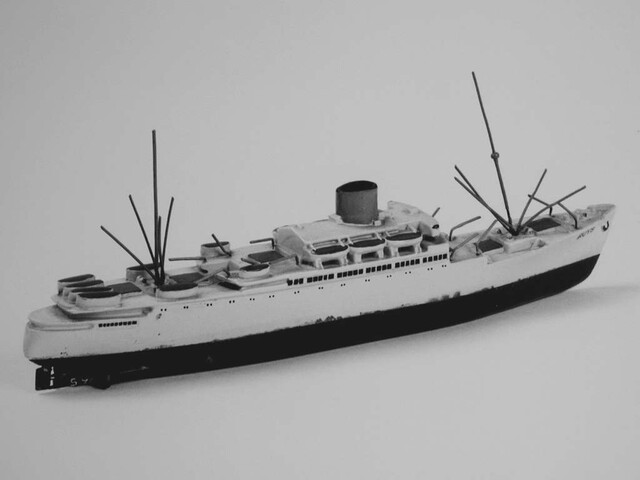 S.7287(06); Miniatuurmodel van het passagiersschip ms. Ruys; scheepsmodel