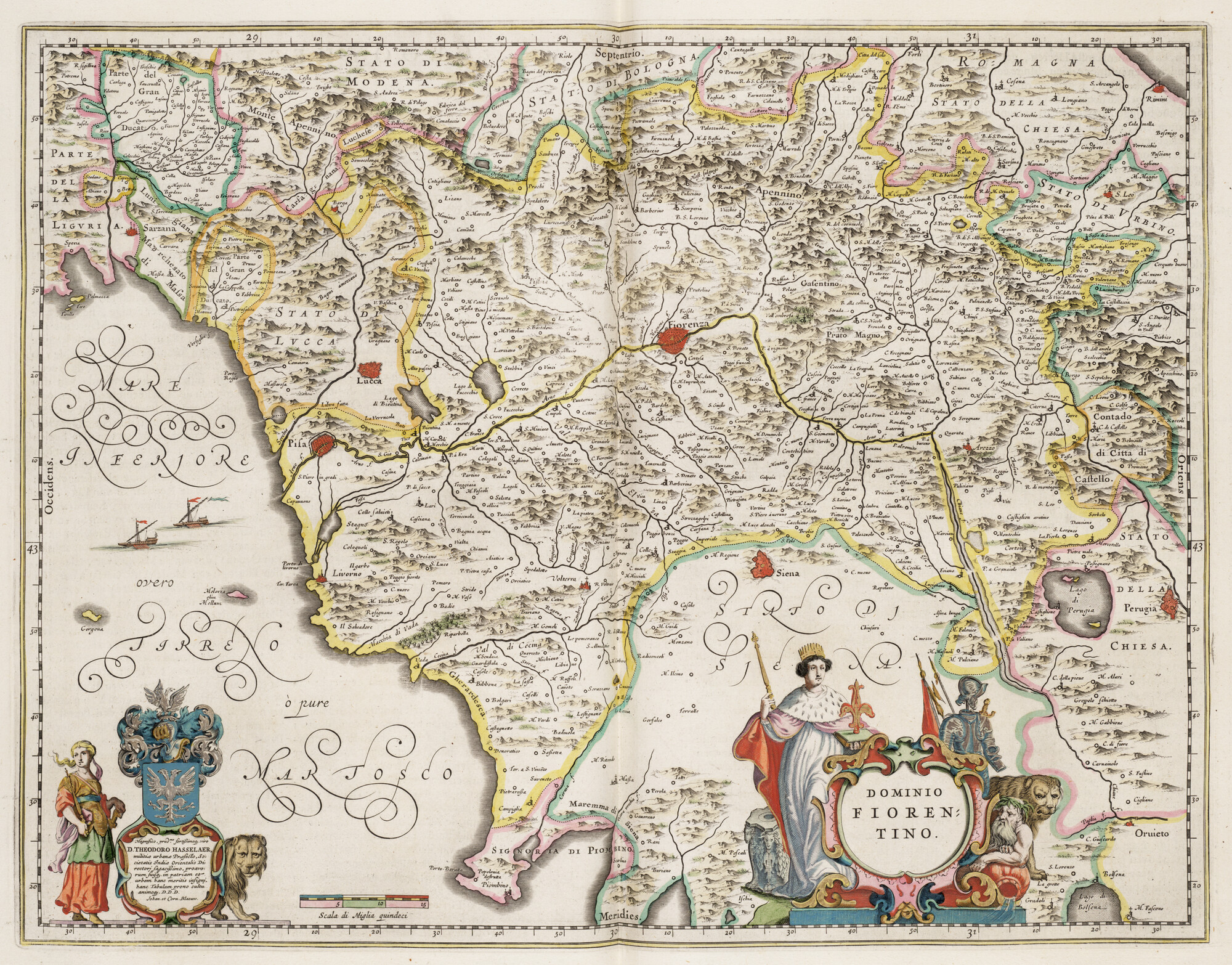 S.1034(07) [kaart 045]; Kaart van Toscane; landkaart