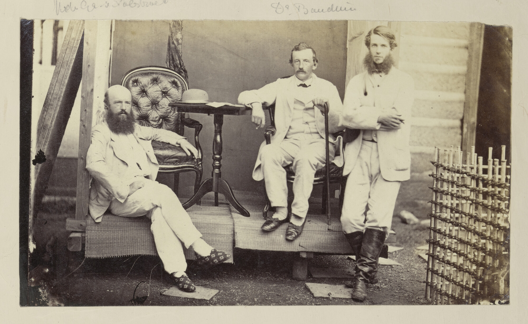 S.3628(02)074; Groepsportret van Albert en Toon Bauduin en hun neef Frans de Ruijter; foto
