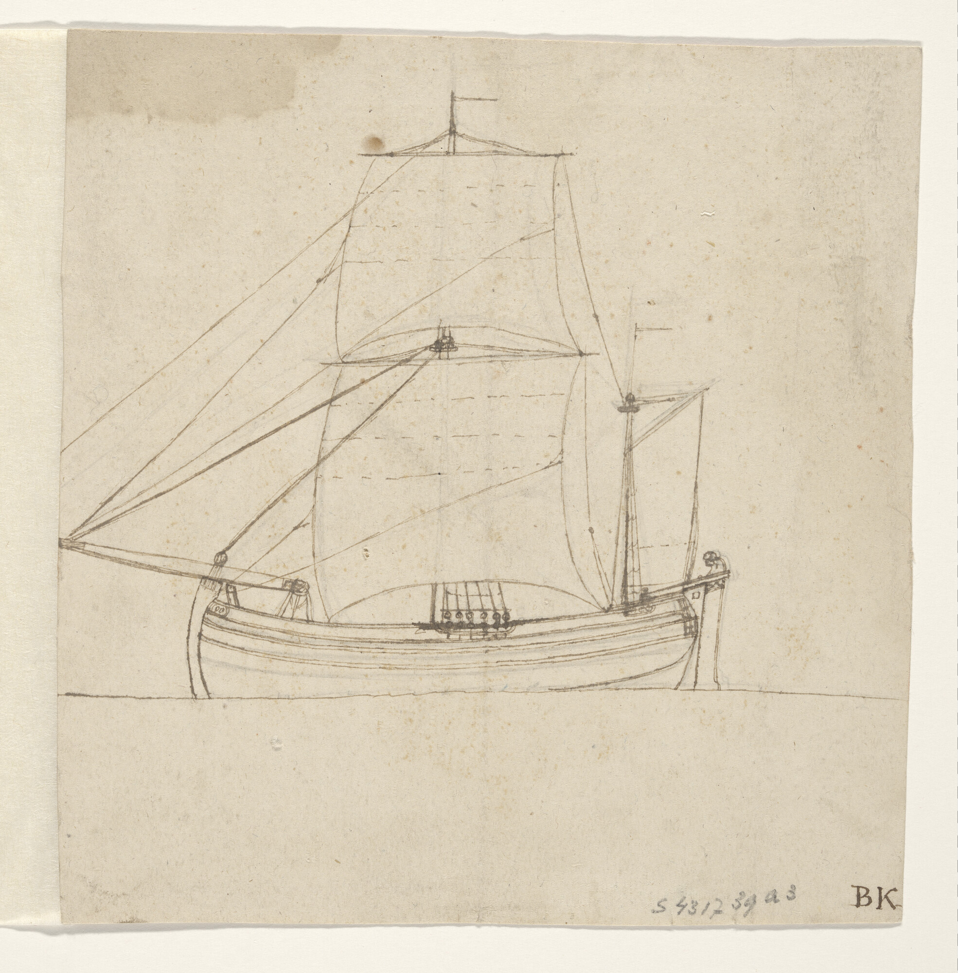 S.4317(39)a3; Een hoeker; tekening
