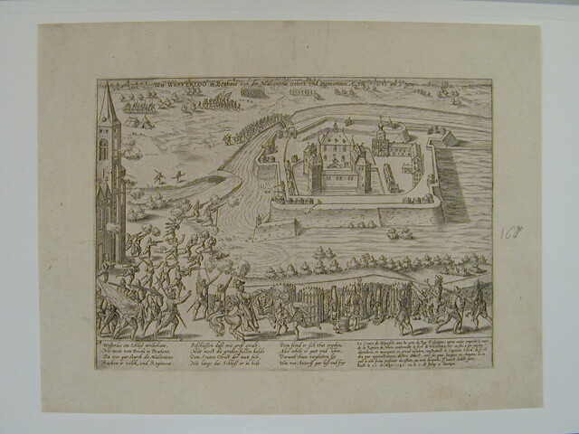 A.0145(027)227; Kasteel Westerloo in Brabant gaat aan Mansfeld over, 5 juni 1583; prent