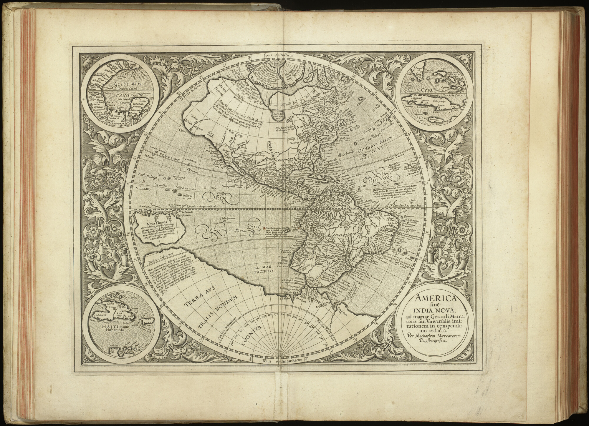 A.0145(227) [kaart 008]; Kaart van het op dat moment bekende Noord-, Midden- en Zuid-Amerika; kaart
