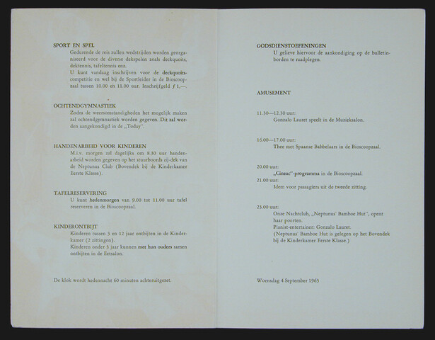 1998.1832; Programma voor activiteiten; programma