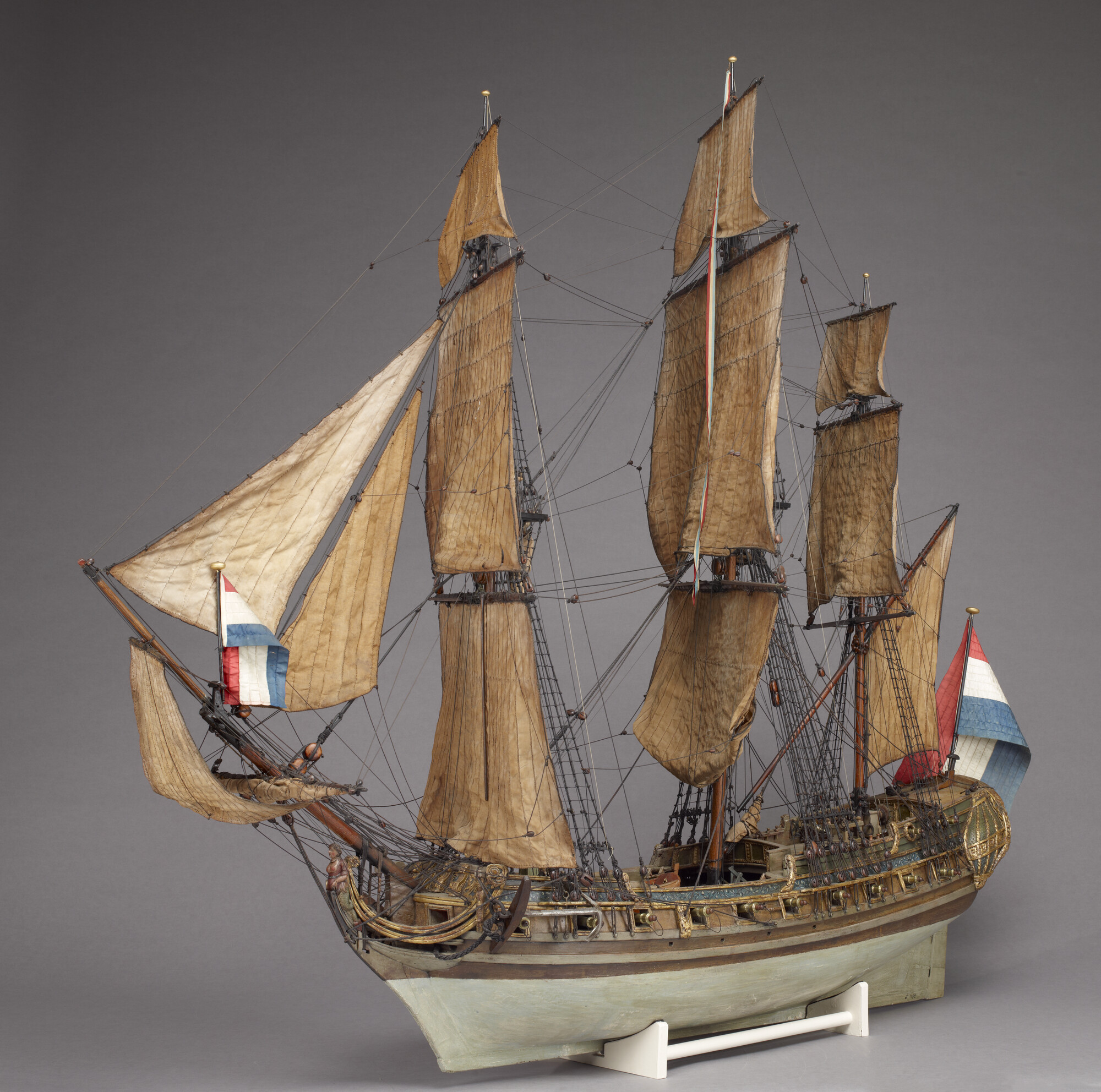 S.1198; Model van het koopvaardijschip D'Keulse Galy; scheepsmodel