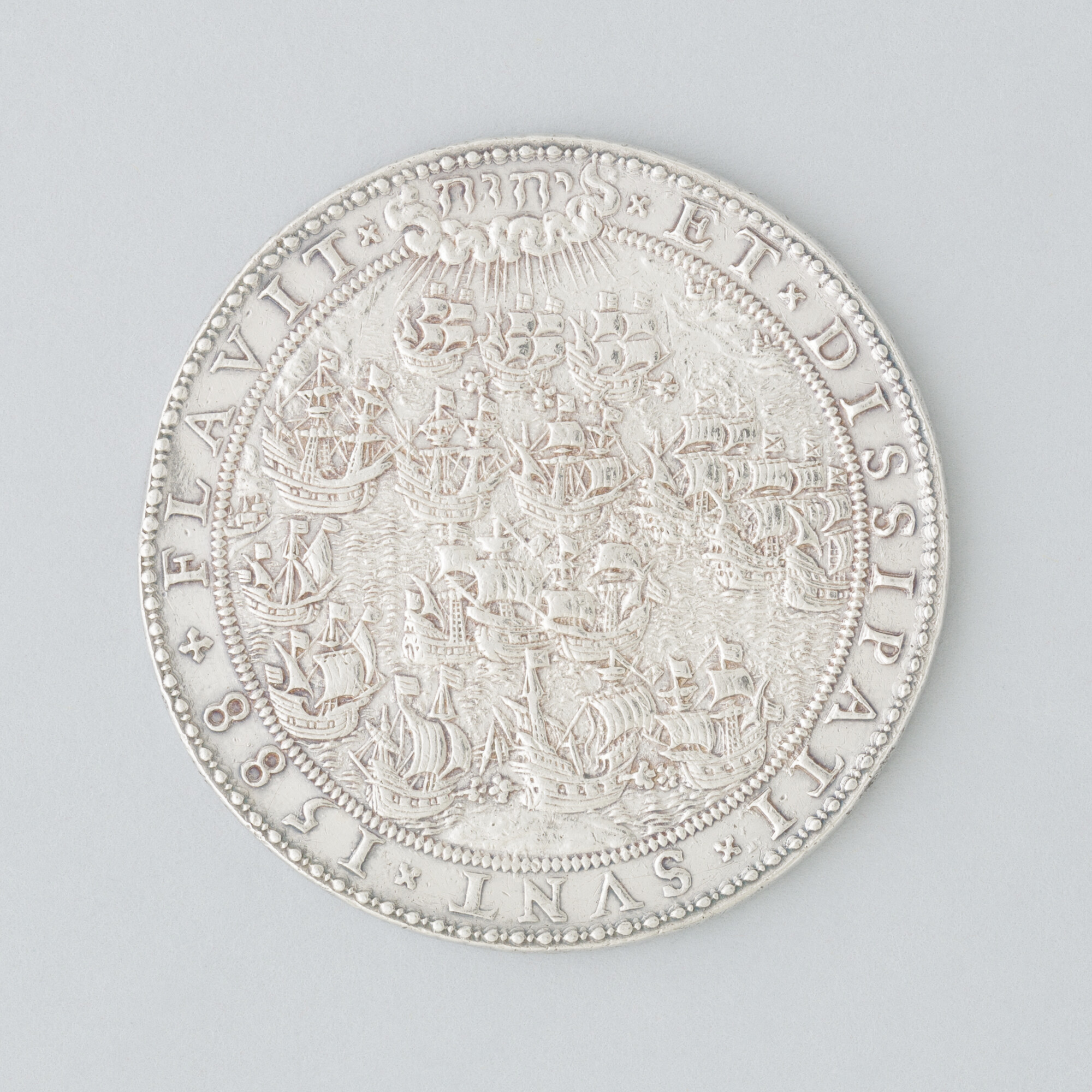 A.0023(029); Penning op de vernietiging van de Spaanse Armada, 1588; penning