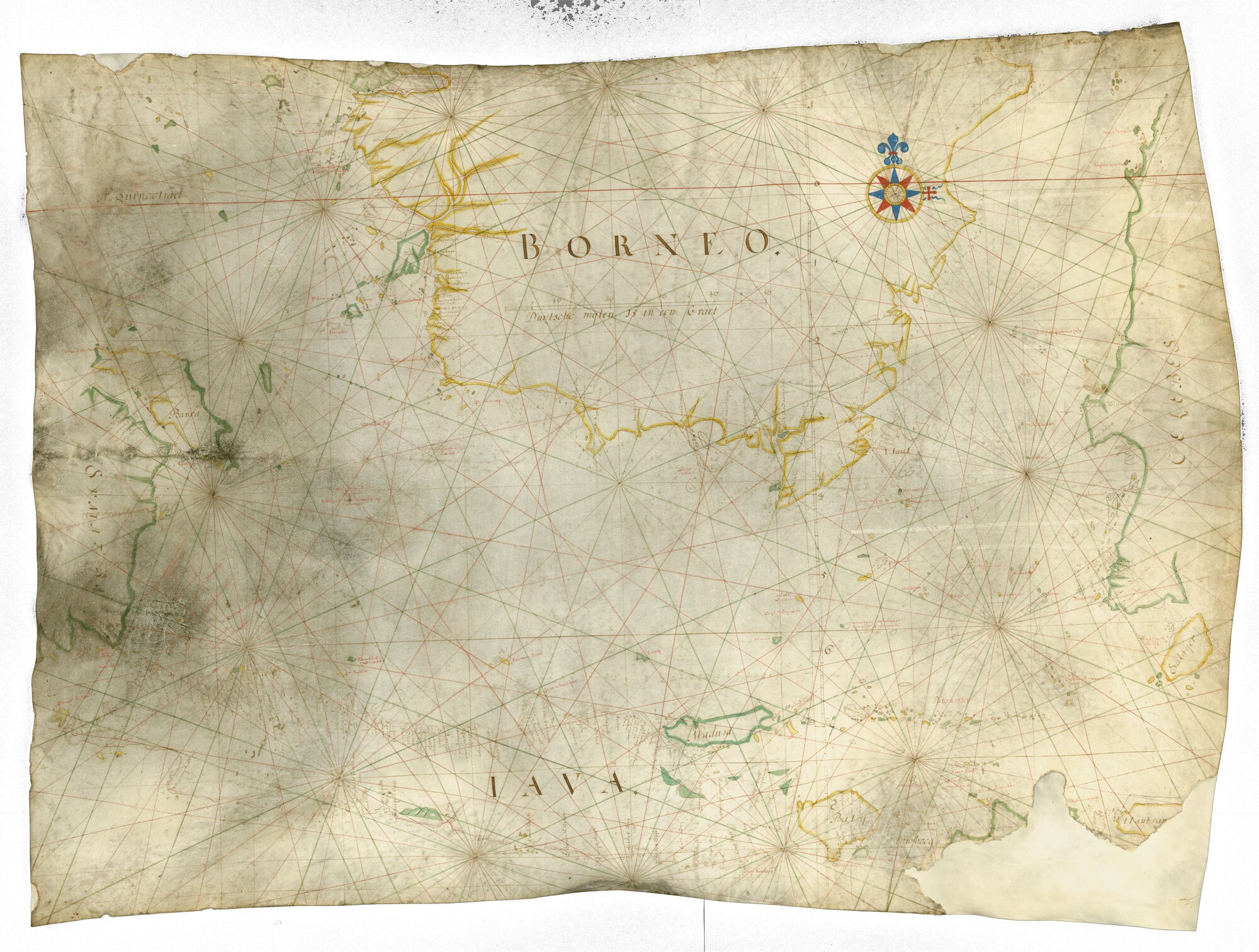 A.2629(02); Zeekaart van de Java Zee; perkamentkaart
