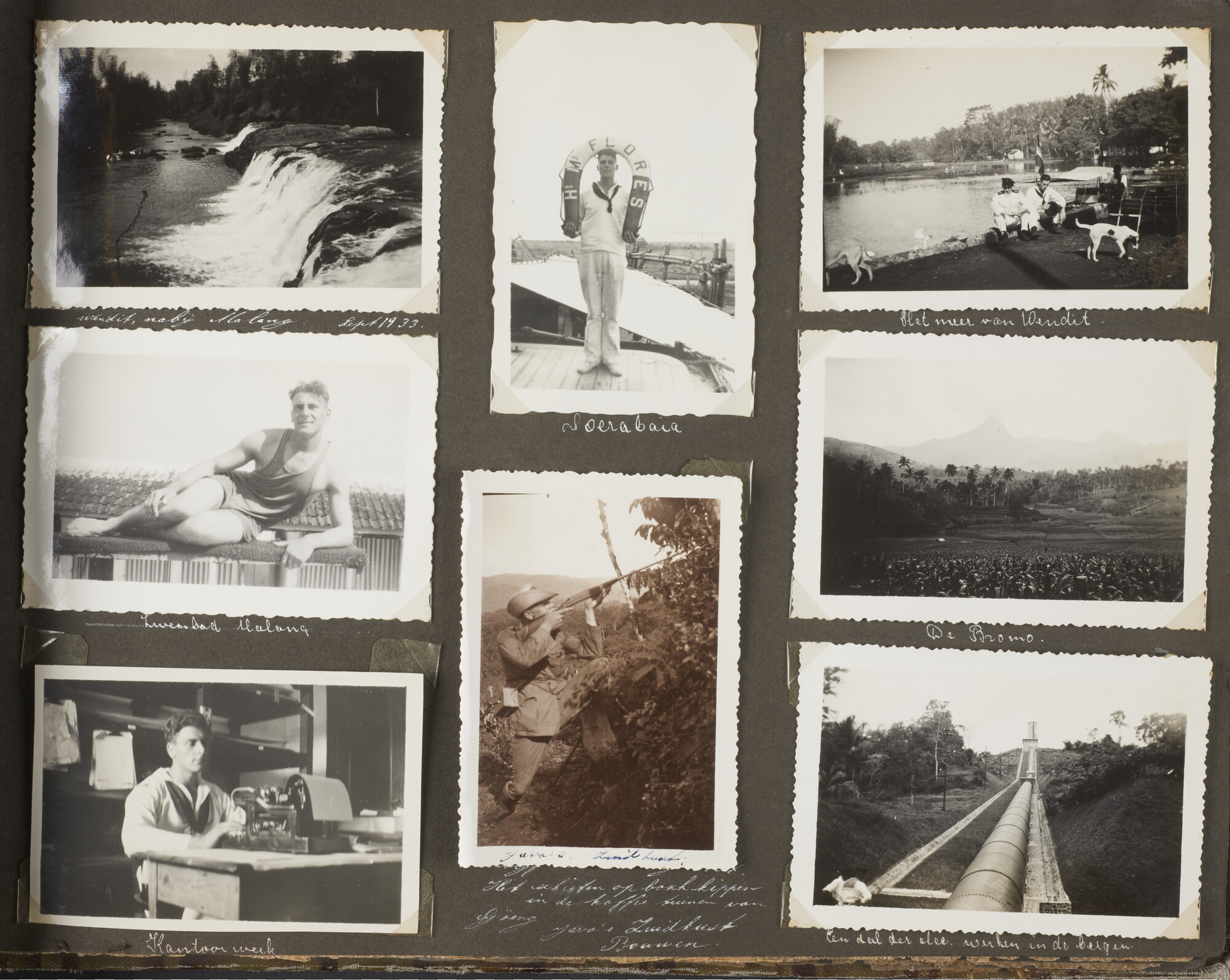 2019.0972; Fotoalbum van luitenant-ter-zee 2e klasse bij de Dienst der Conservatie Bouwen Huisman (1912-2001); fotoalbum
