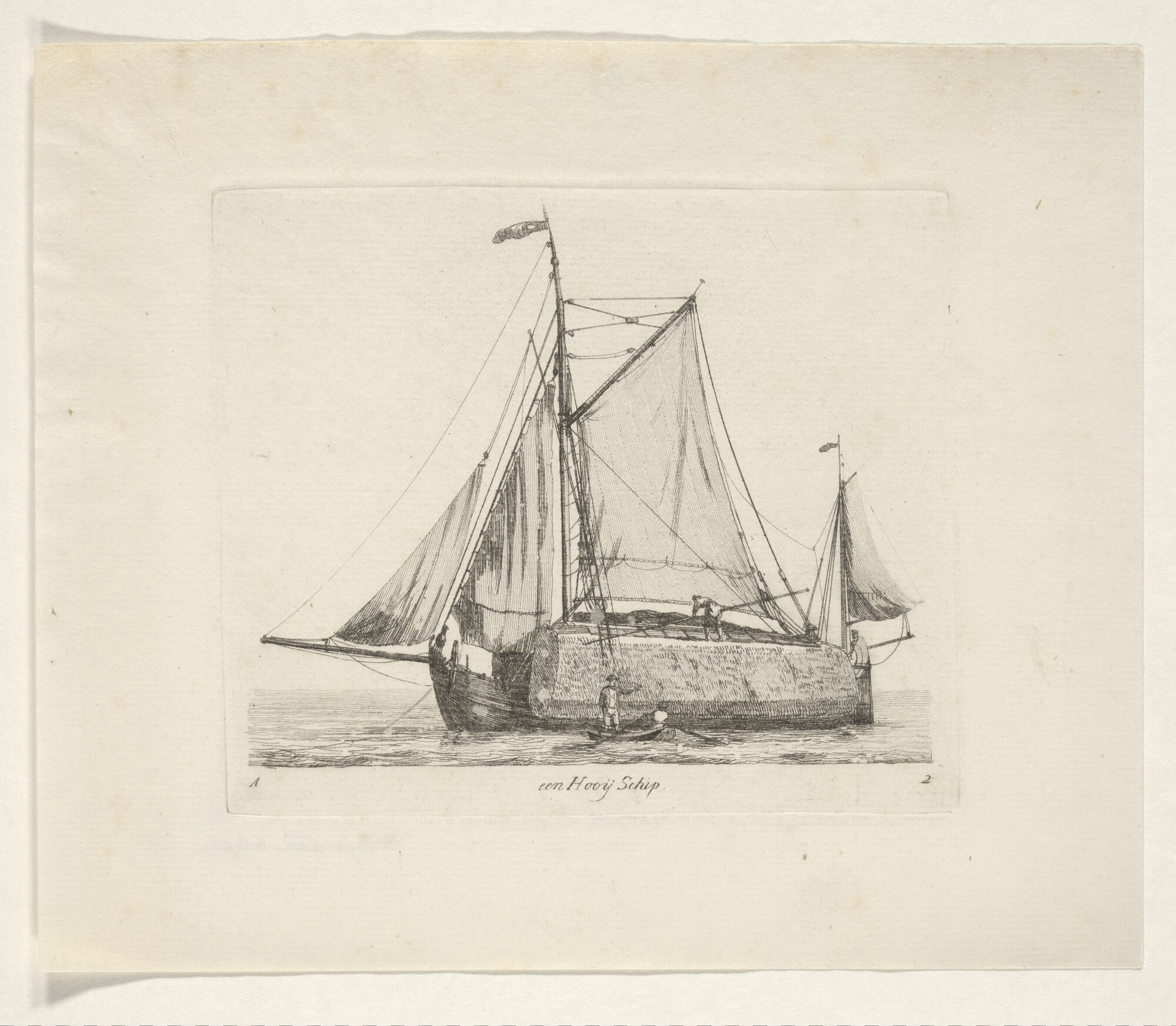 A.0149(0066); Prent van een hooischip; prent