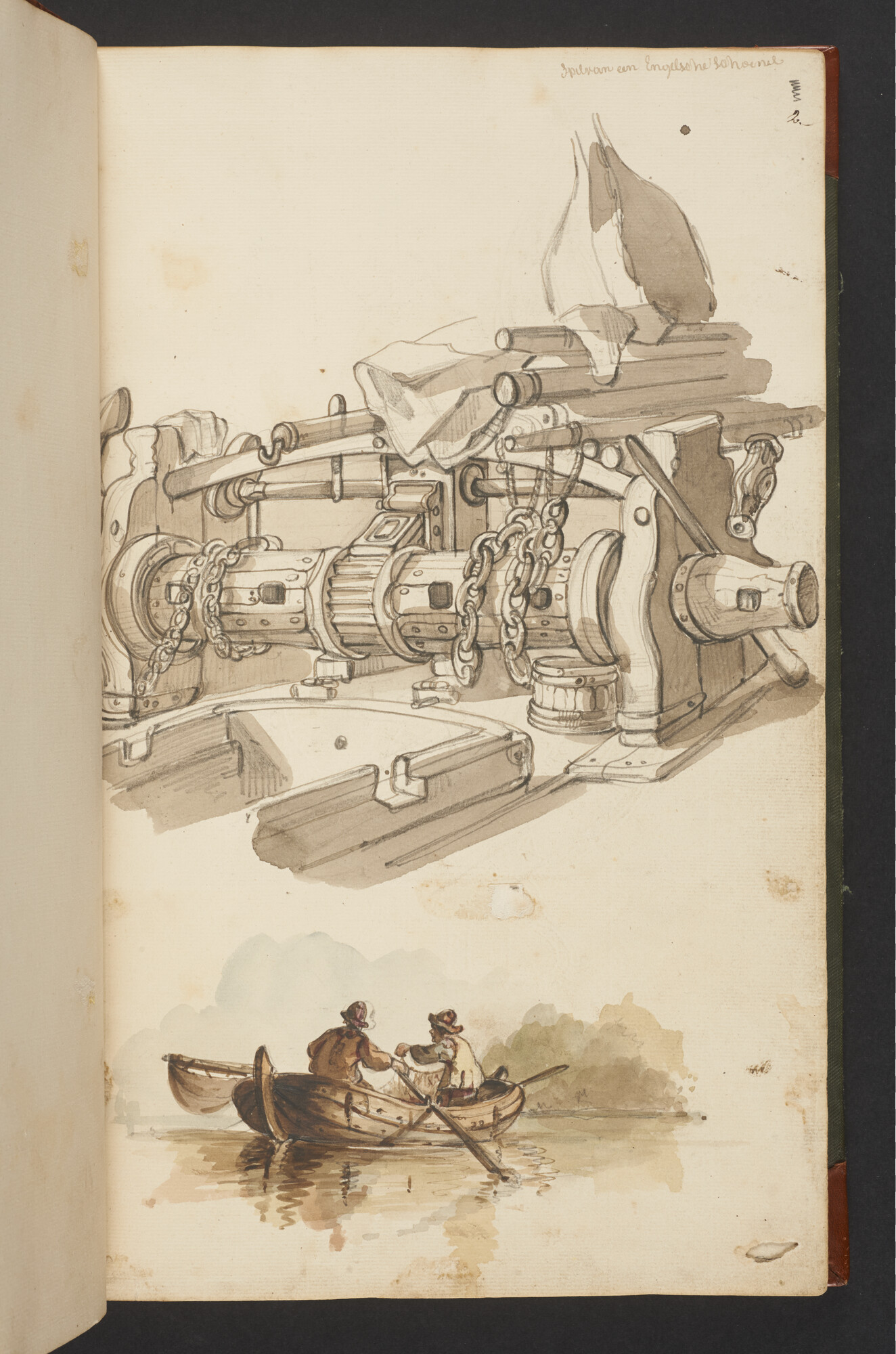 A.3222; Schetsboek met tekeningen door Albertus van Beest en Louis Meijer; schetsboek